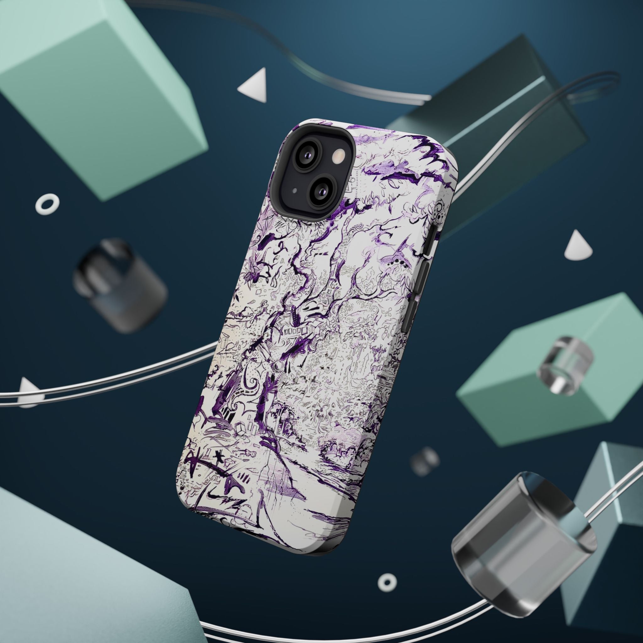 Purple Ink Tree Magnetic Tough Cases