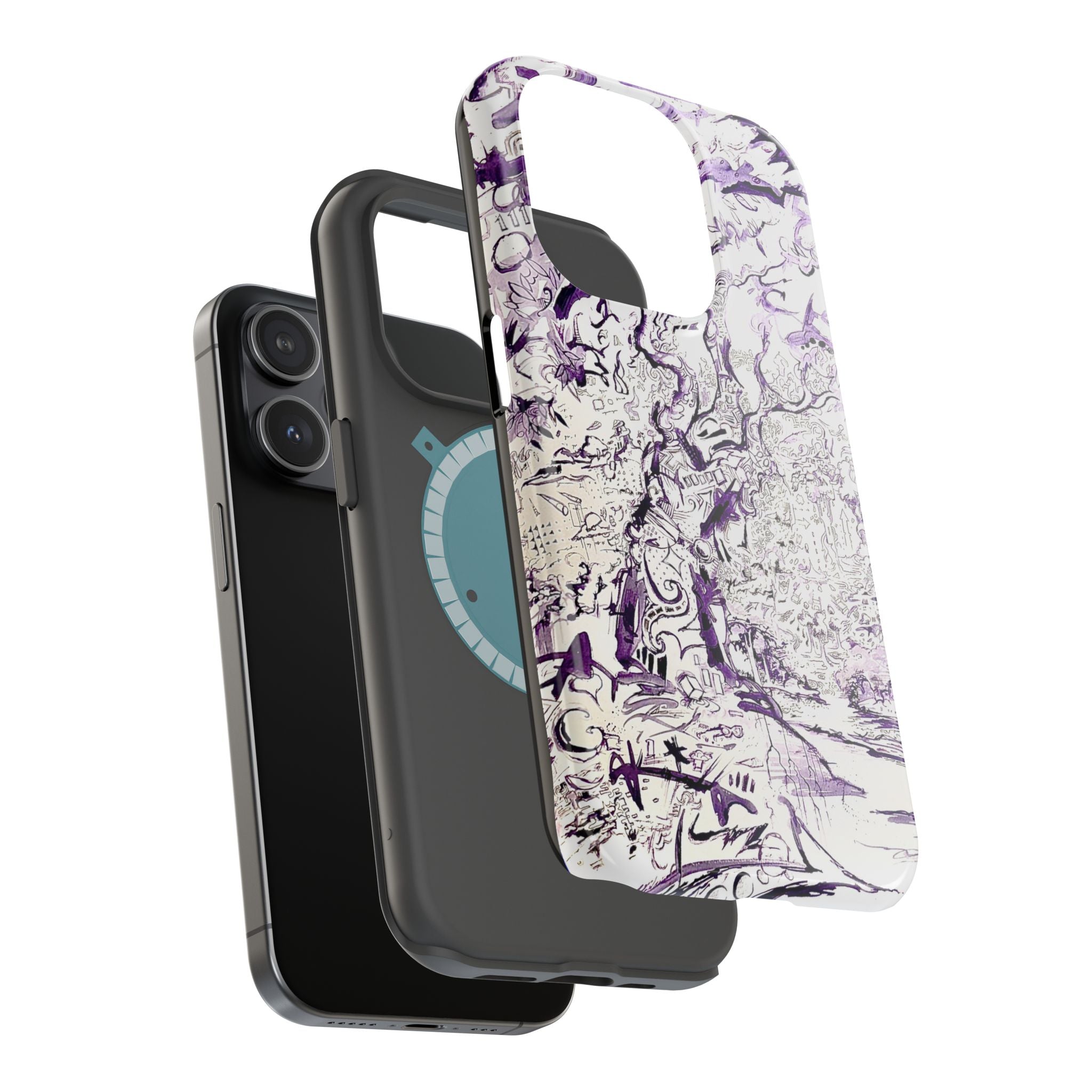 Purple Ink Tree Magnetic Tough Cases