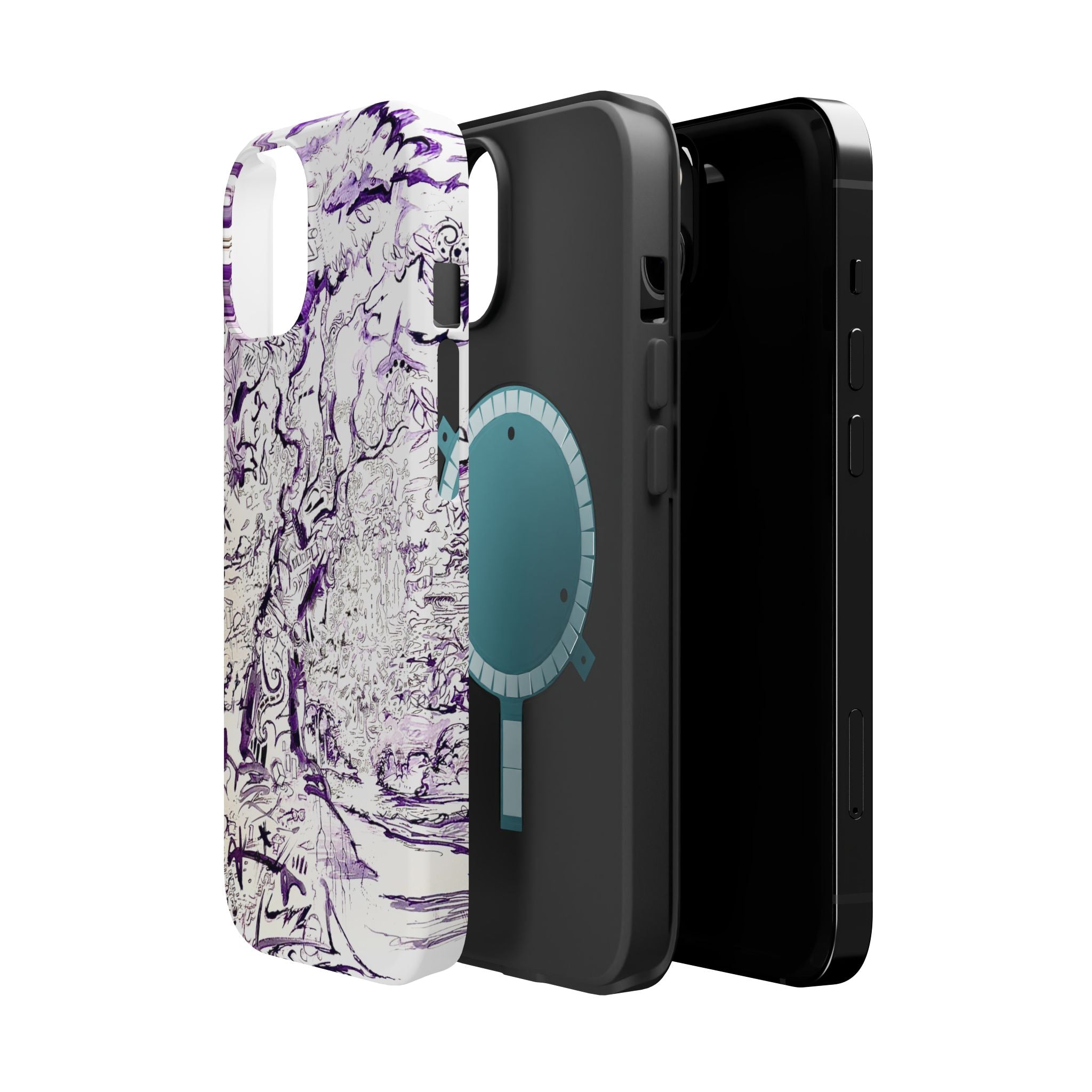 Purple Ink Tree Magnetic Tough Cases
