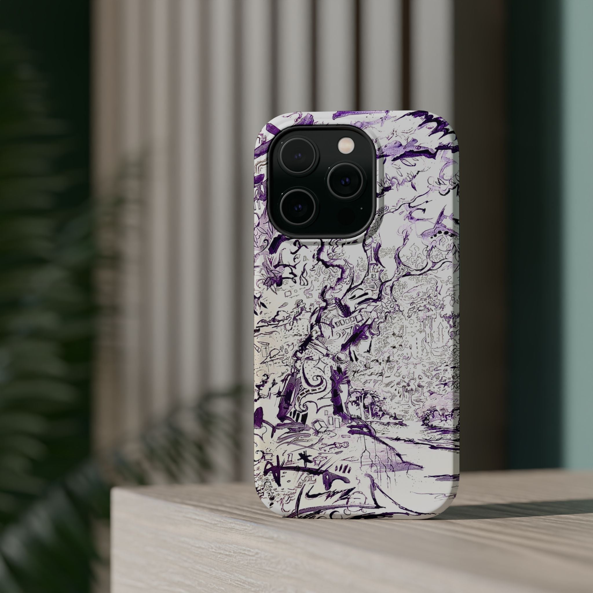 Purple Ink Tree Magnetic Tough Cases