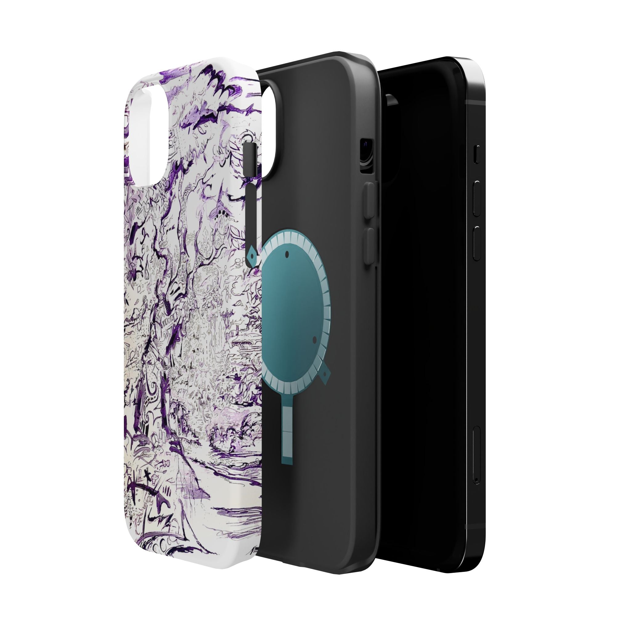 Purple Ink Tree Magnetic Tough Cases