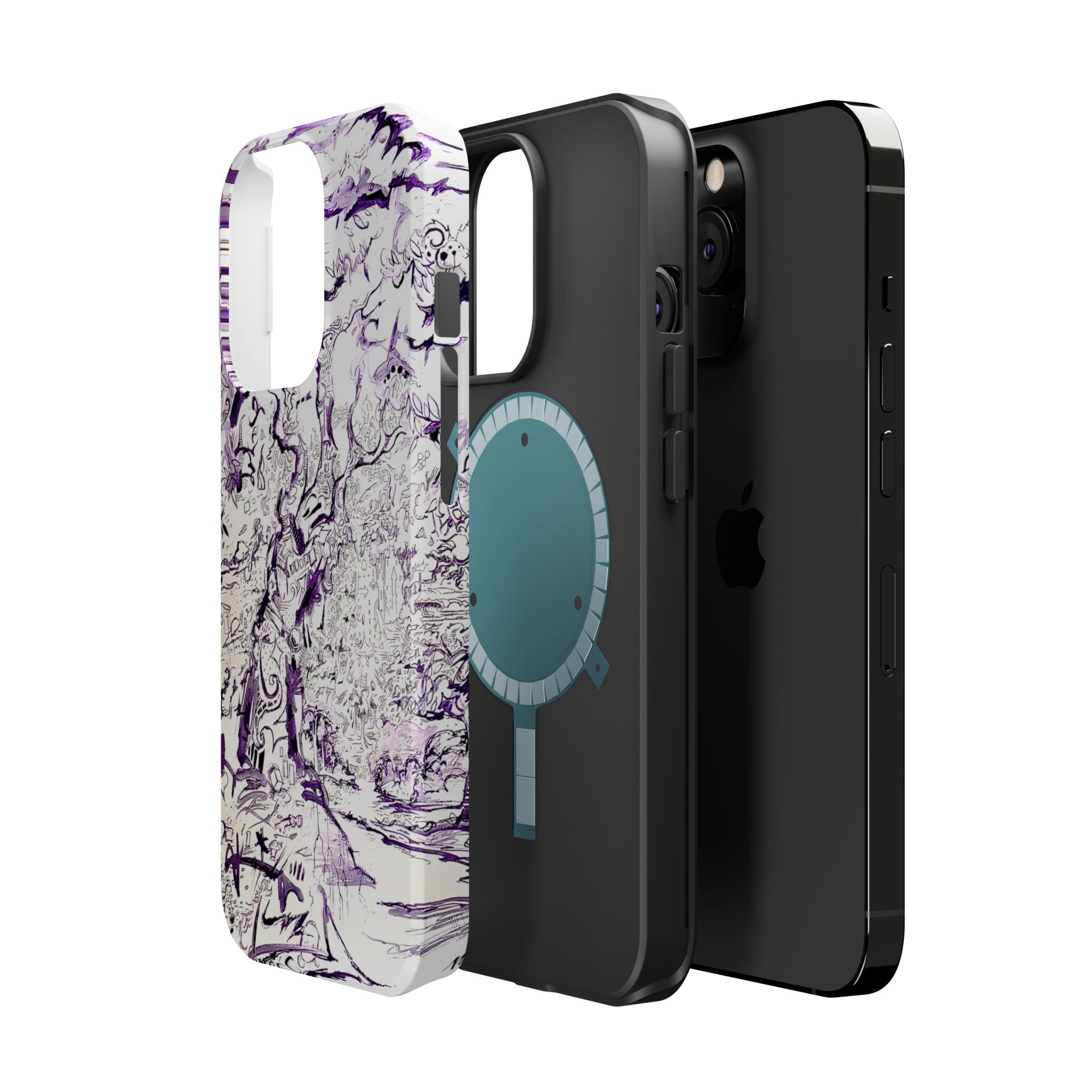 Purple Ink Tree Magnetic Tough Cases