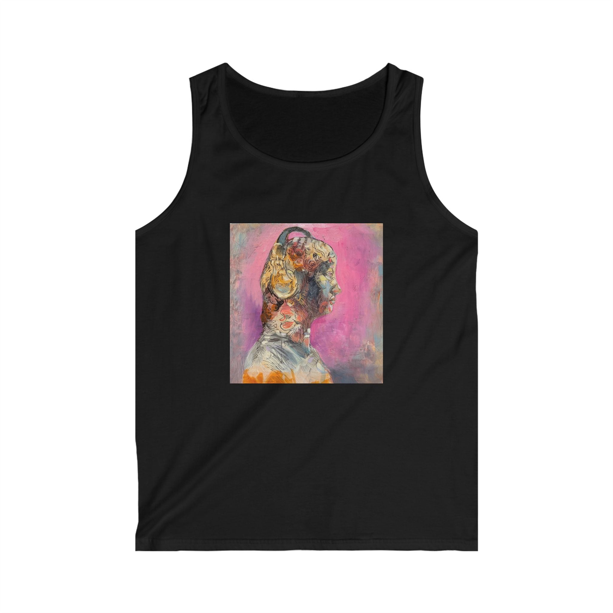 Abstract Realism Figure and Space Tank Top