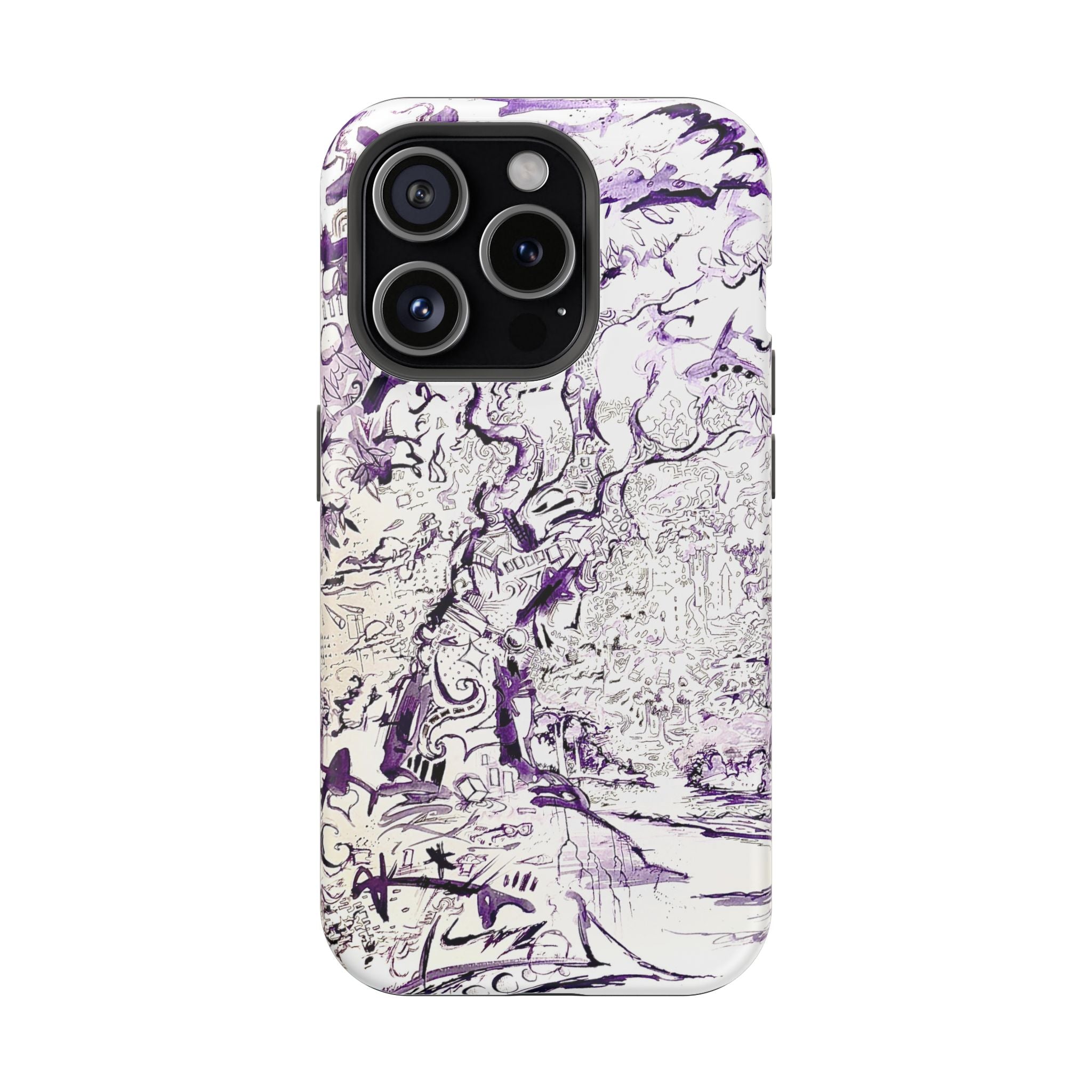 Purple Ink Tree Magnetic Tough Cases