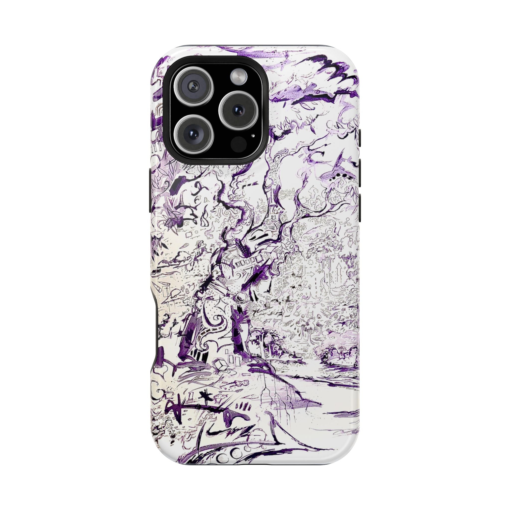 Purple Ink Tree Magnetic Tough Cases