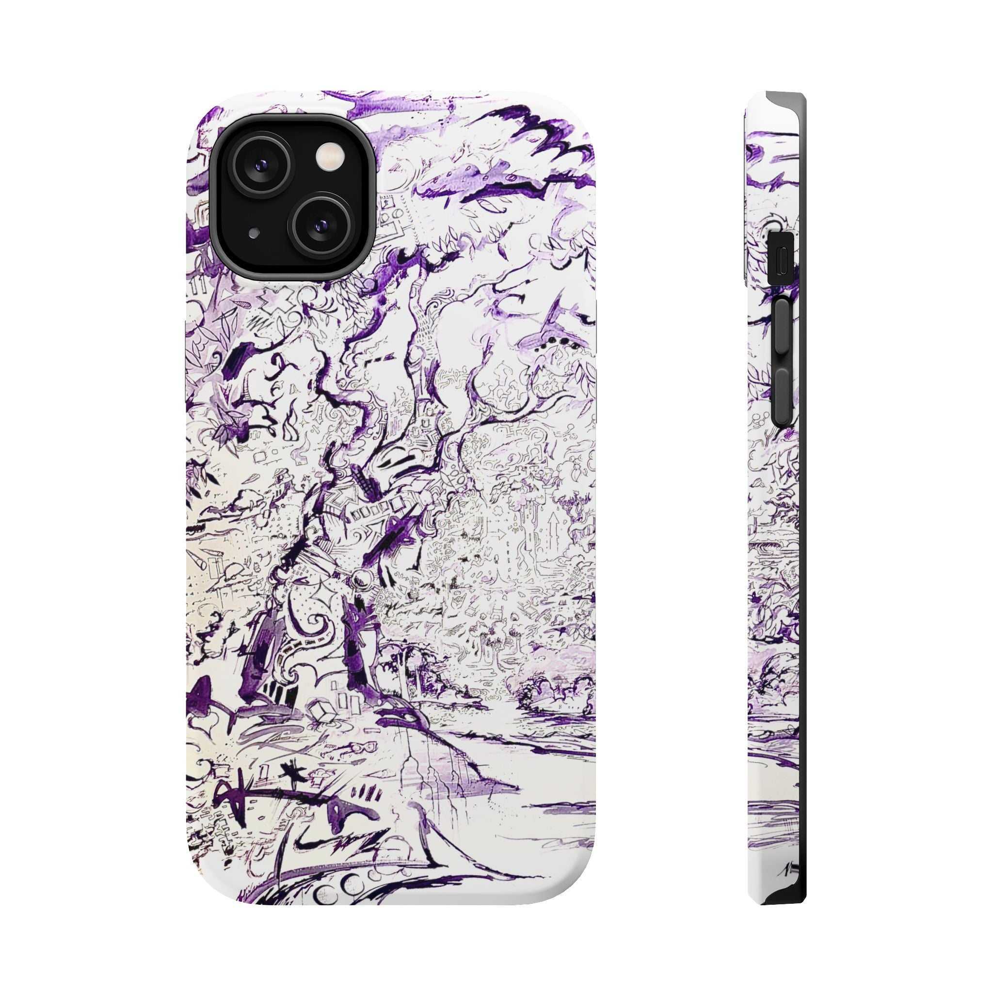 Purple Ink Tree Magnetic Tough Cases