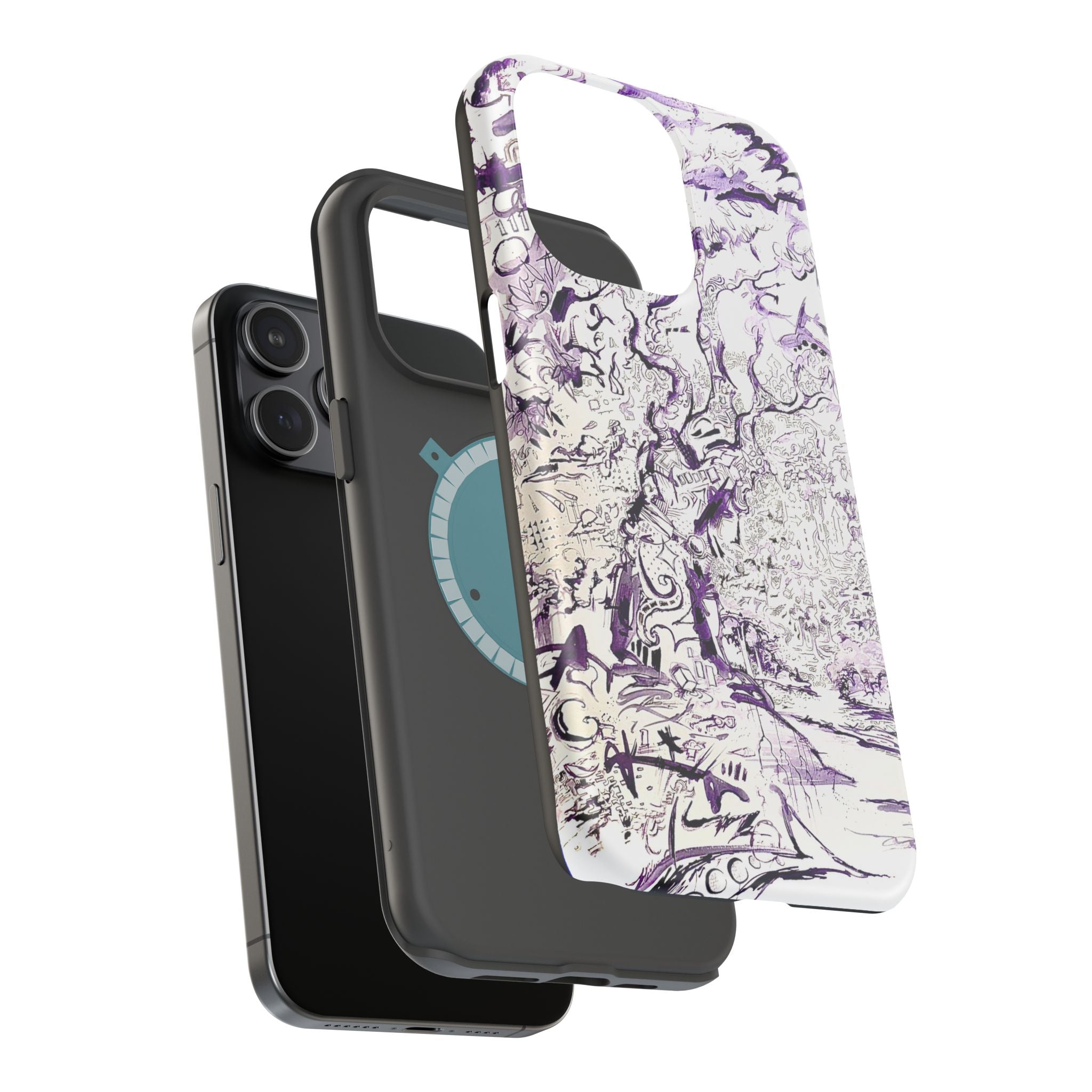 Purple Ink Tree Magnetic Tough Cases