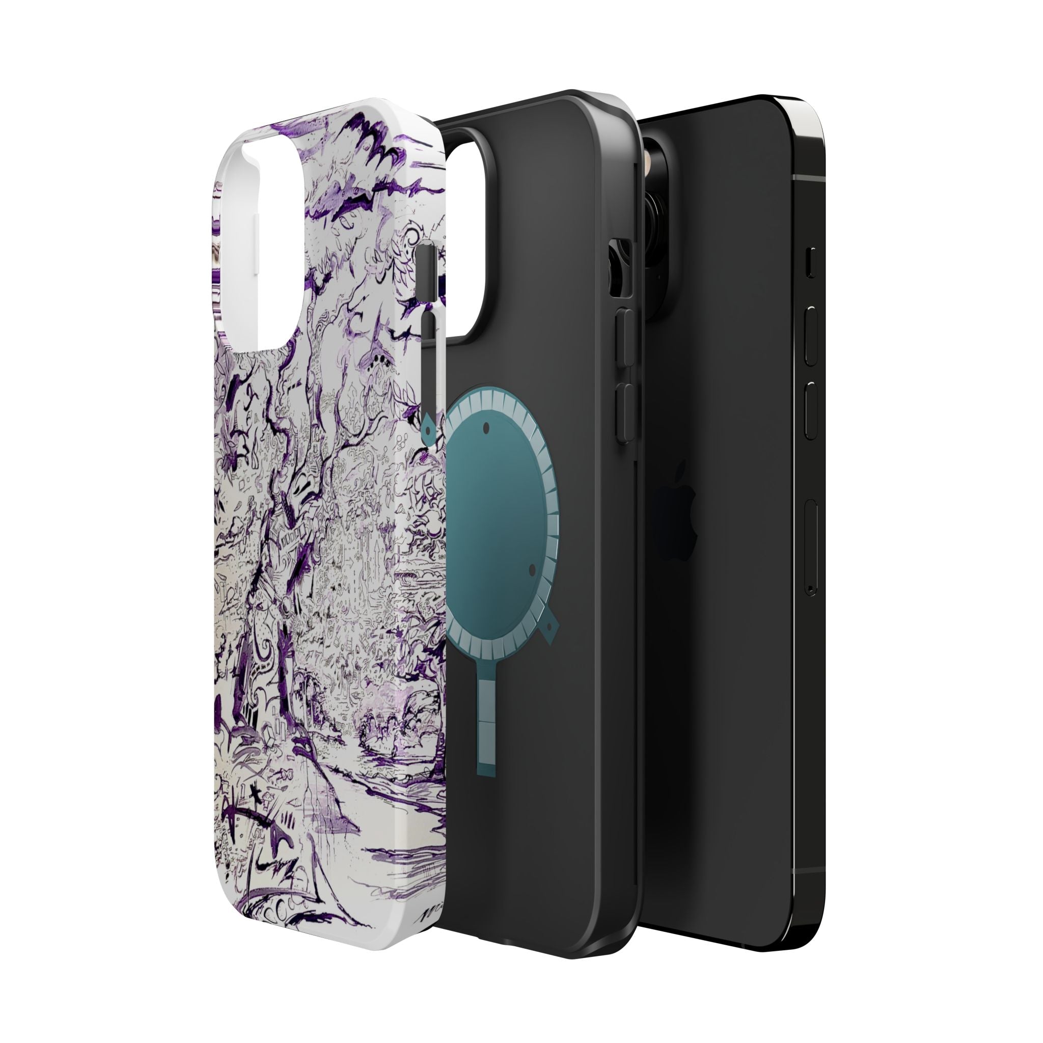 Purple Ink Tree Magnetic Tough Cases