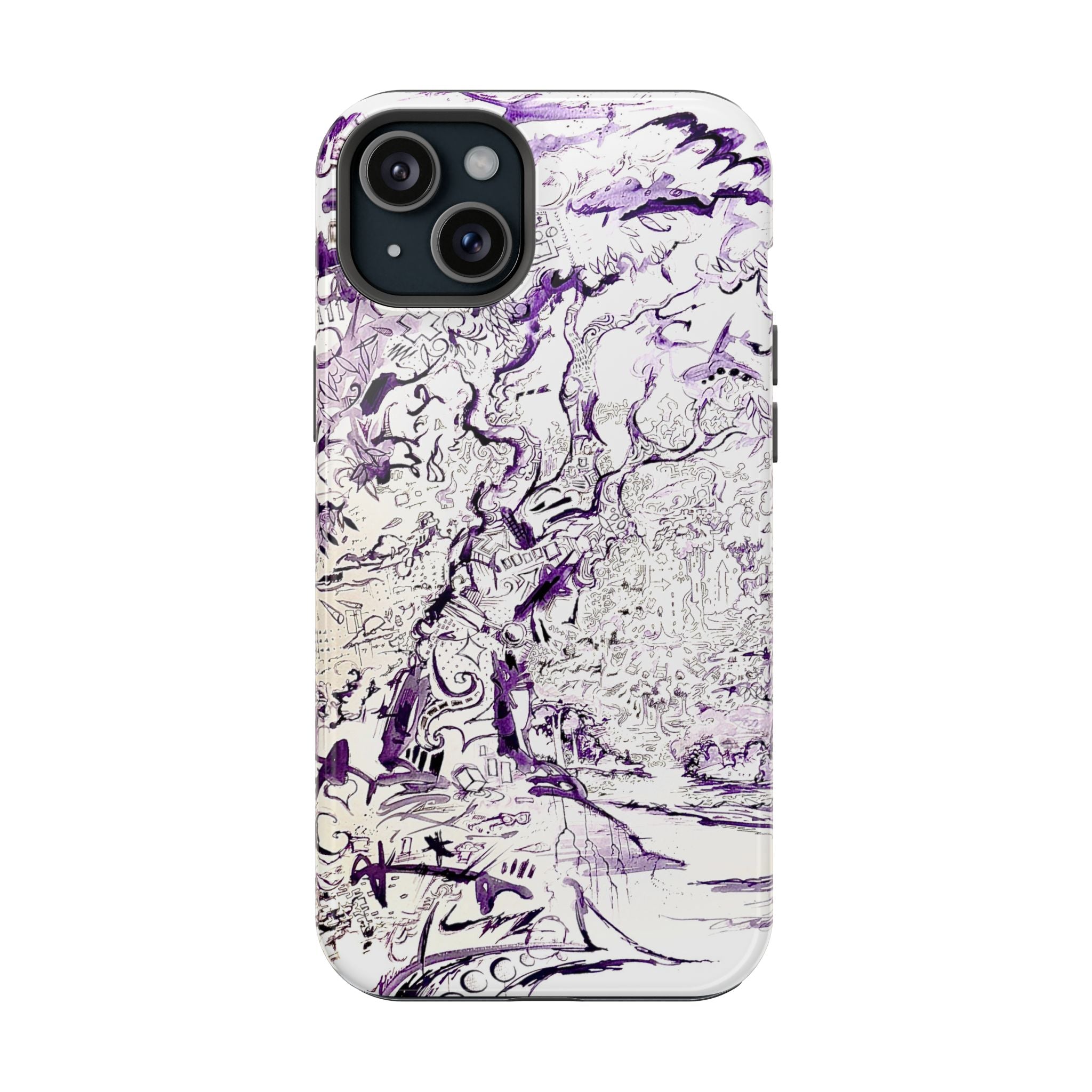 Purple Ink Tree Magnetic Tough Cases