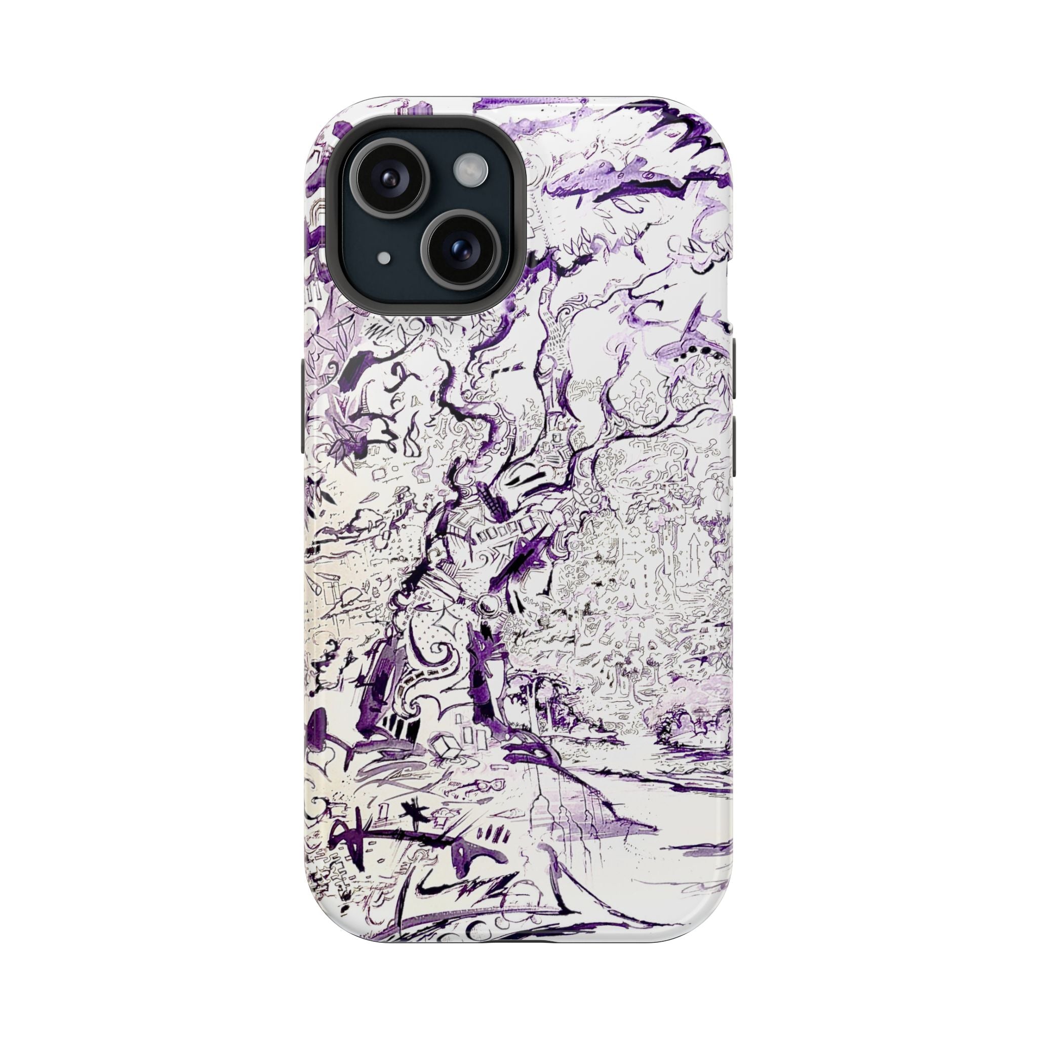 Purple Ink Tree Magnetic Tough Cases