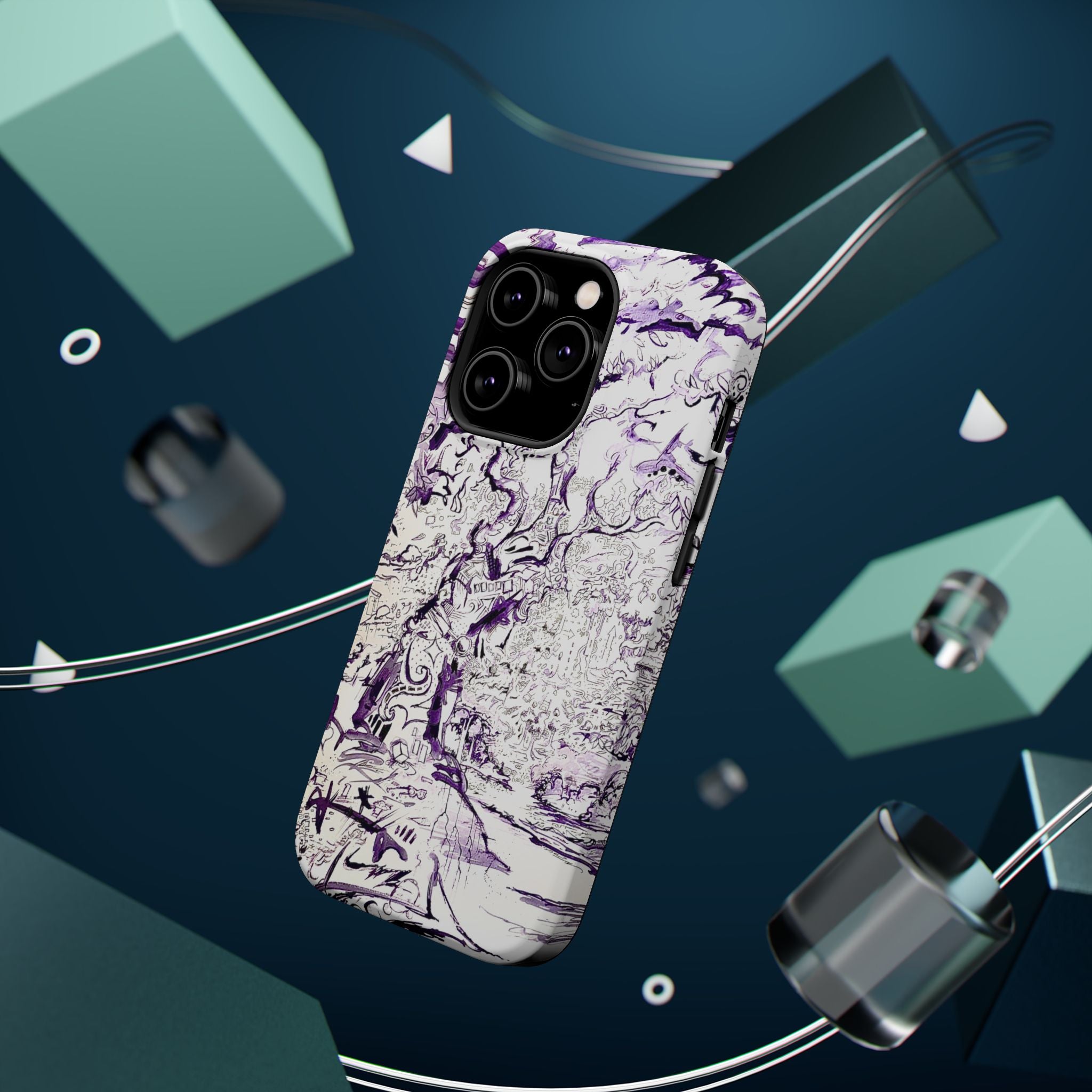 Purple Ink Tree Magnetic Tough Cases