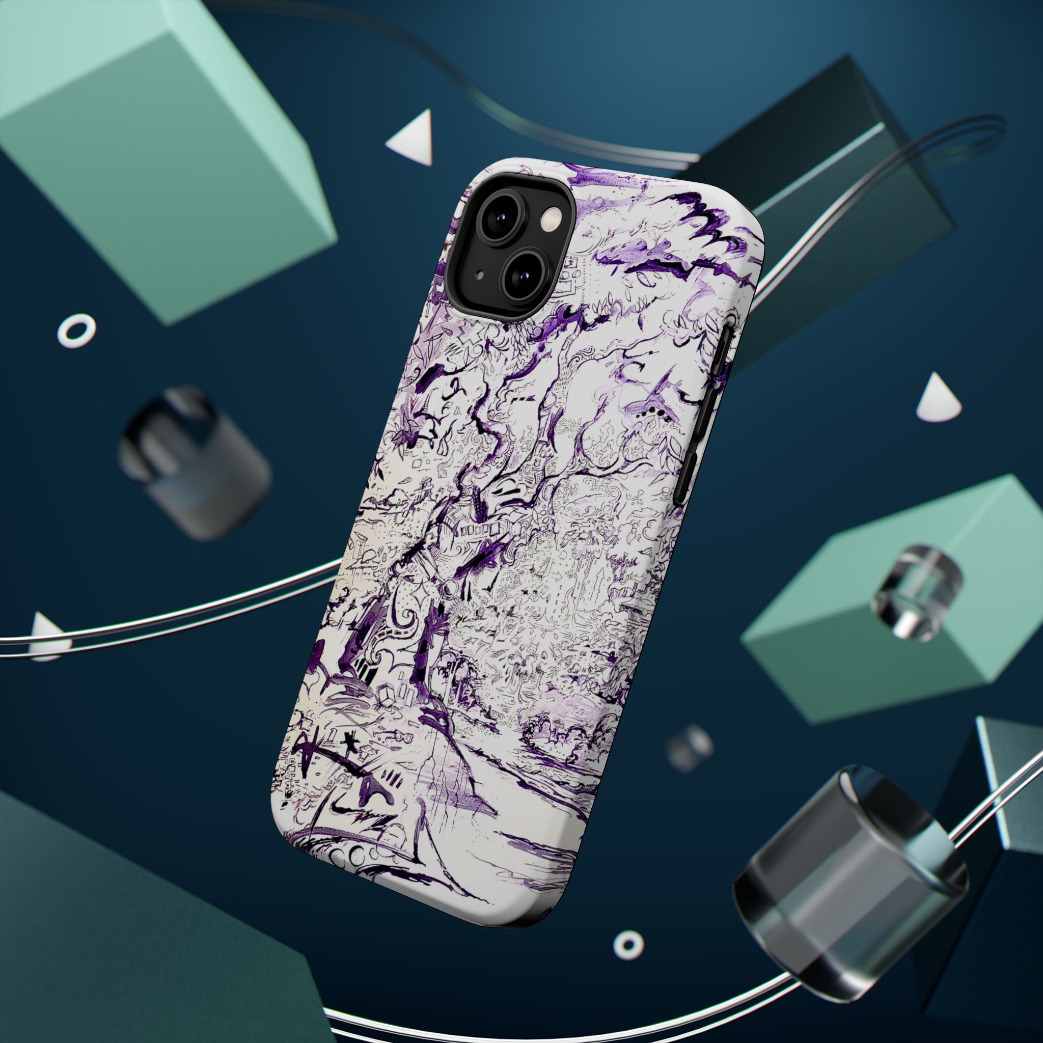 Purple Ink Tree Magnetic Tough Cases