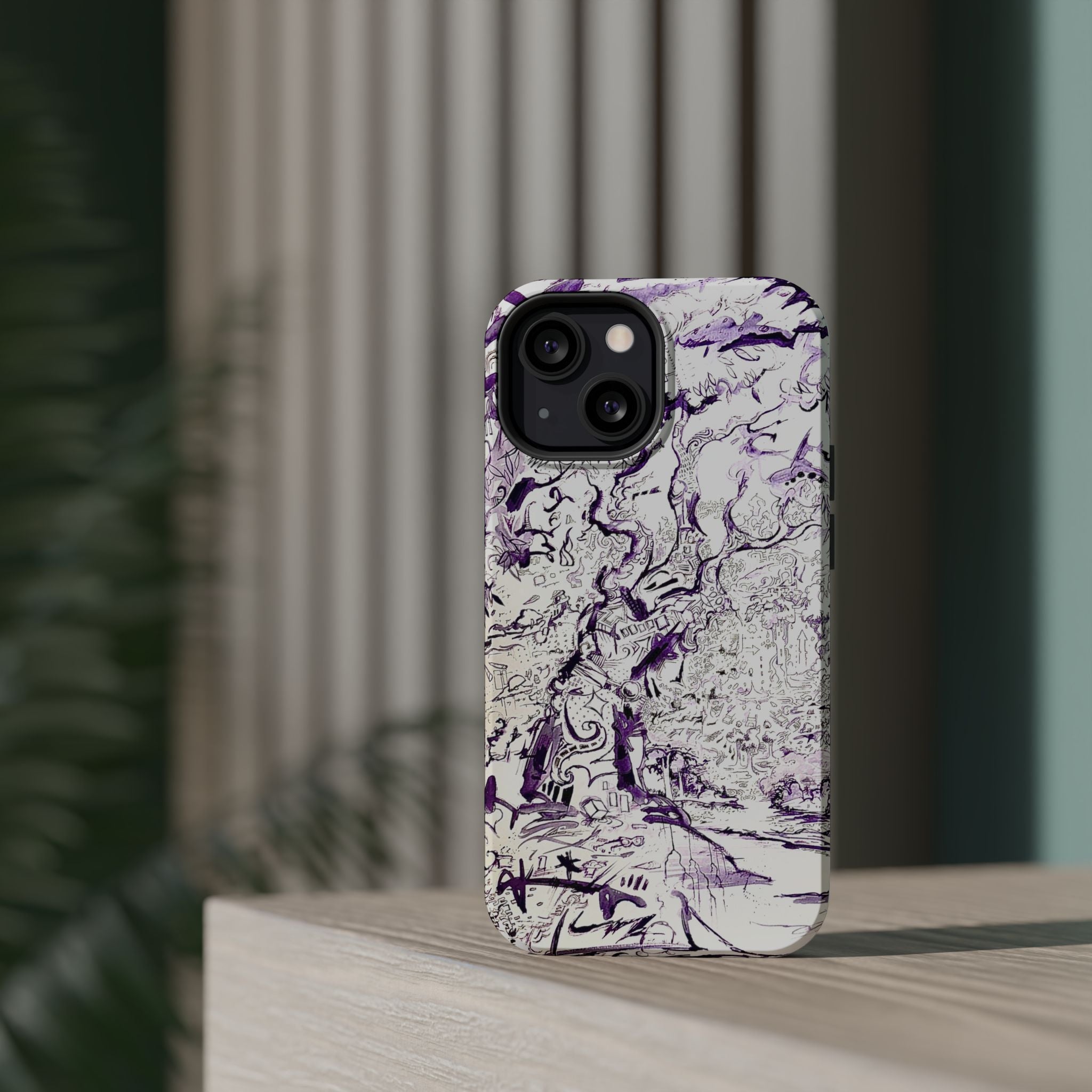 Purple Ink Tree Magnetic Tough Cases
