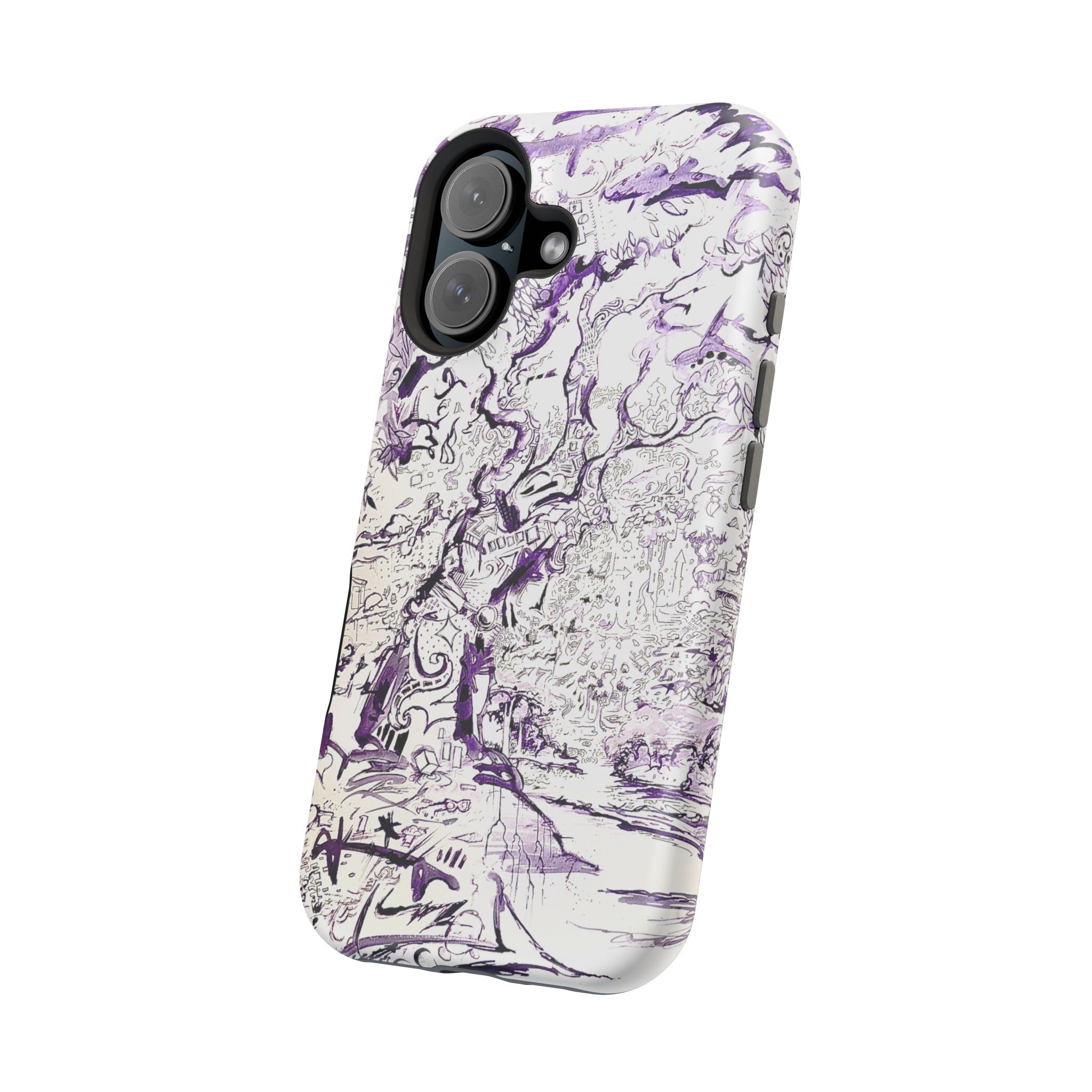 Purple Ink Tree Magnetic Tough Cases