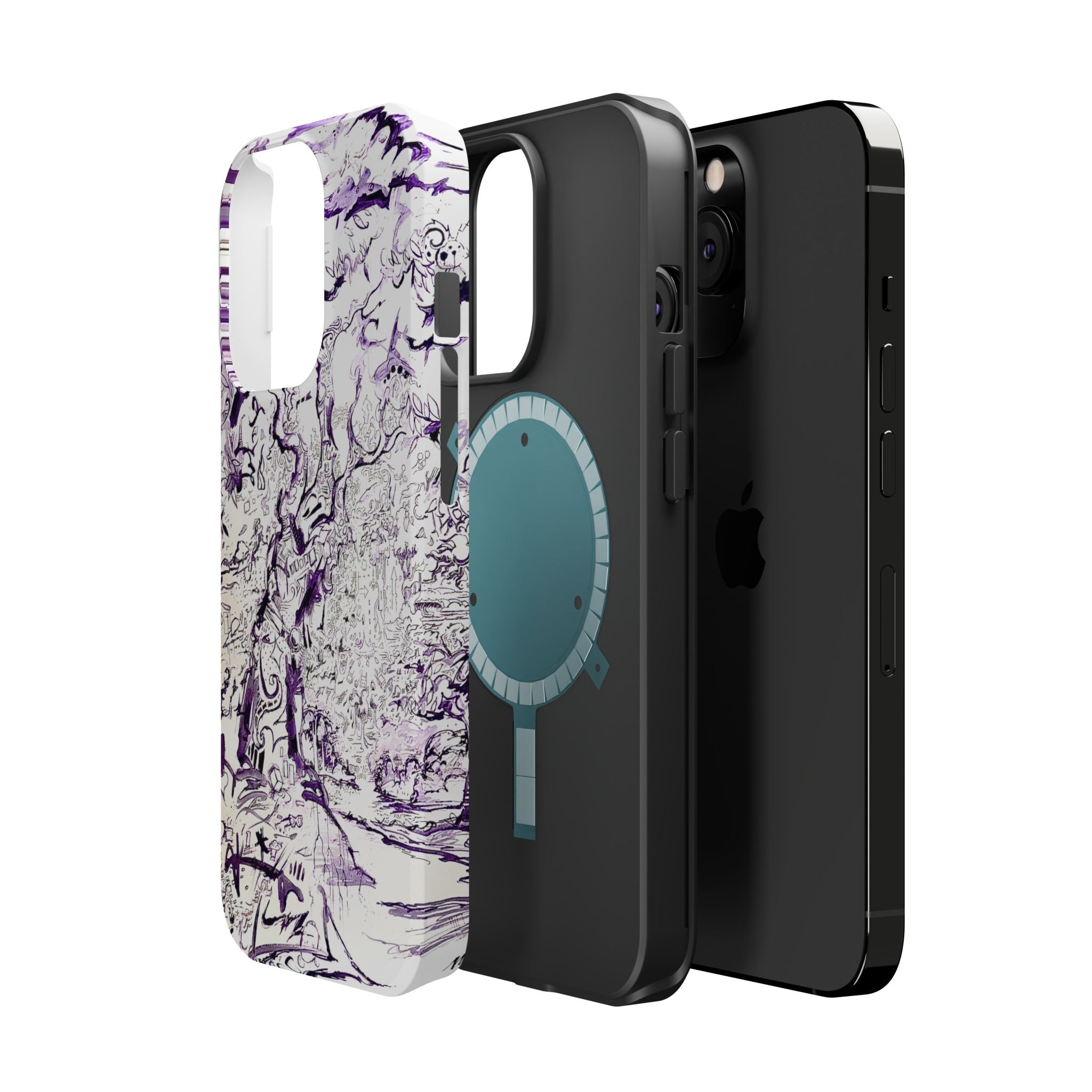 Purple Ink Tree Magnetic Tough Cases