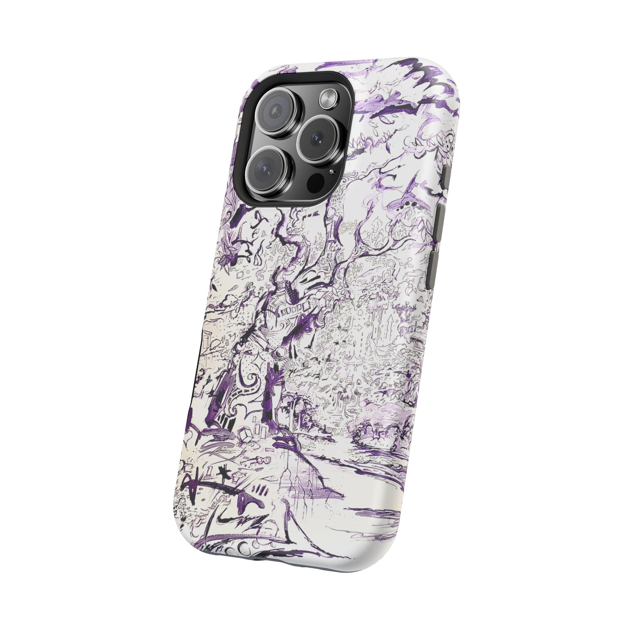 Purple Ink Tree Magnetic Tough Cases