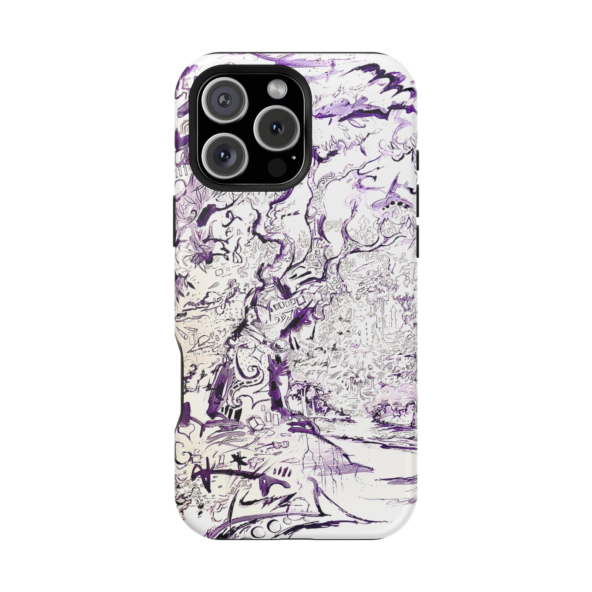 Purple Ink Tree Magnetic Tough Cases