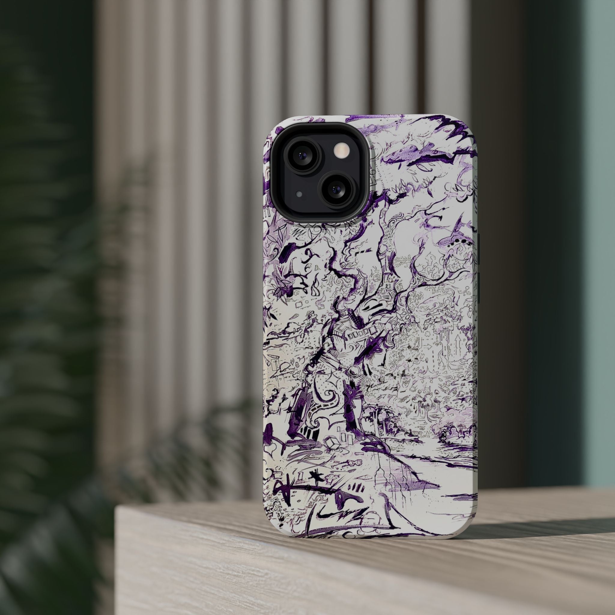 Purple Ink Tree Magnetic Tough Cases