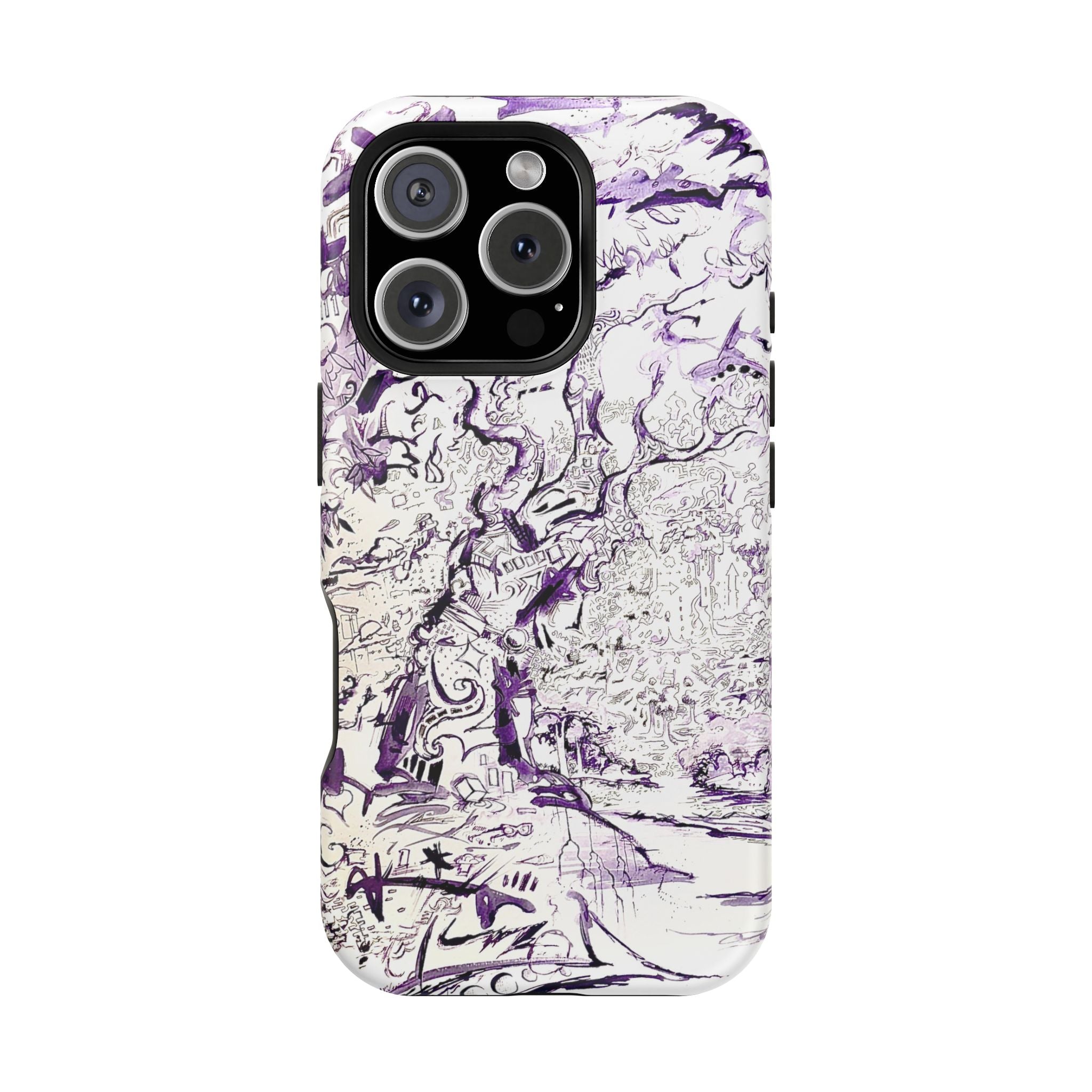 Purple Ink Tree Magnetic Tough Cases