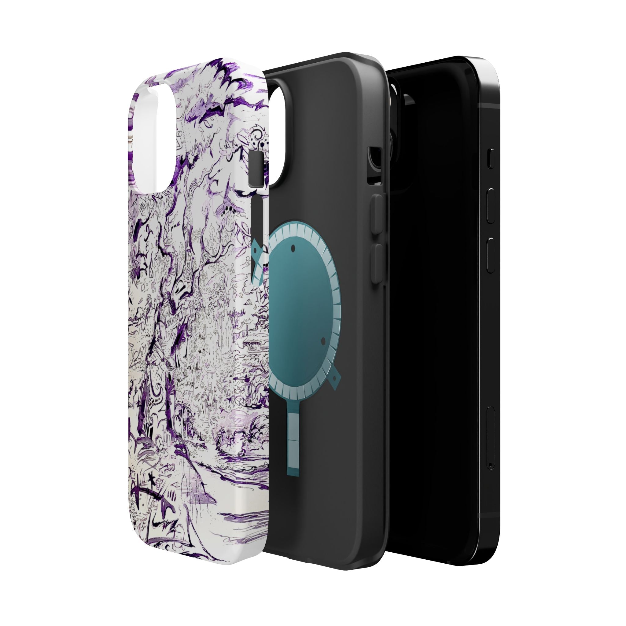 Purple Ink Tree Magnetic Tough Cases