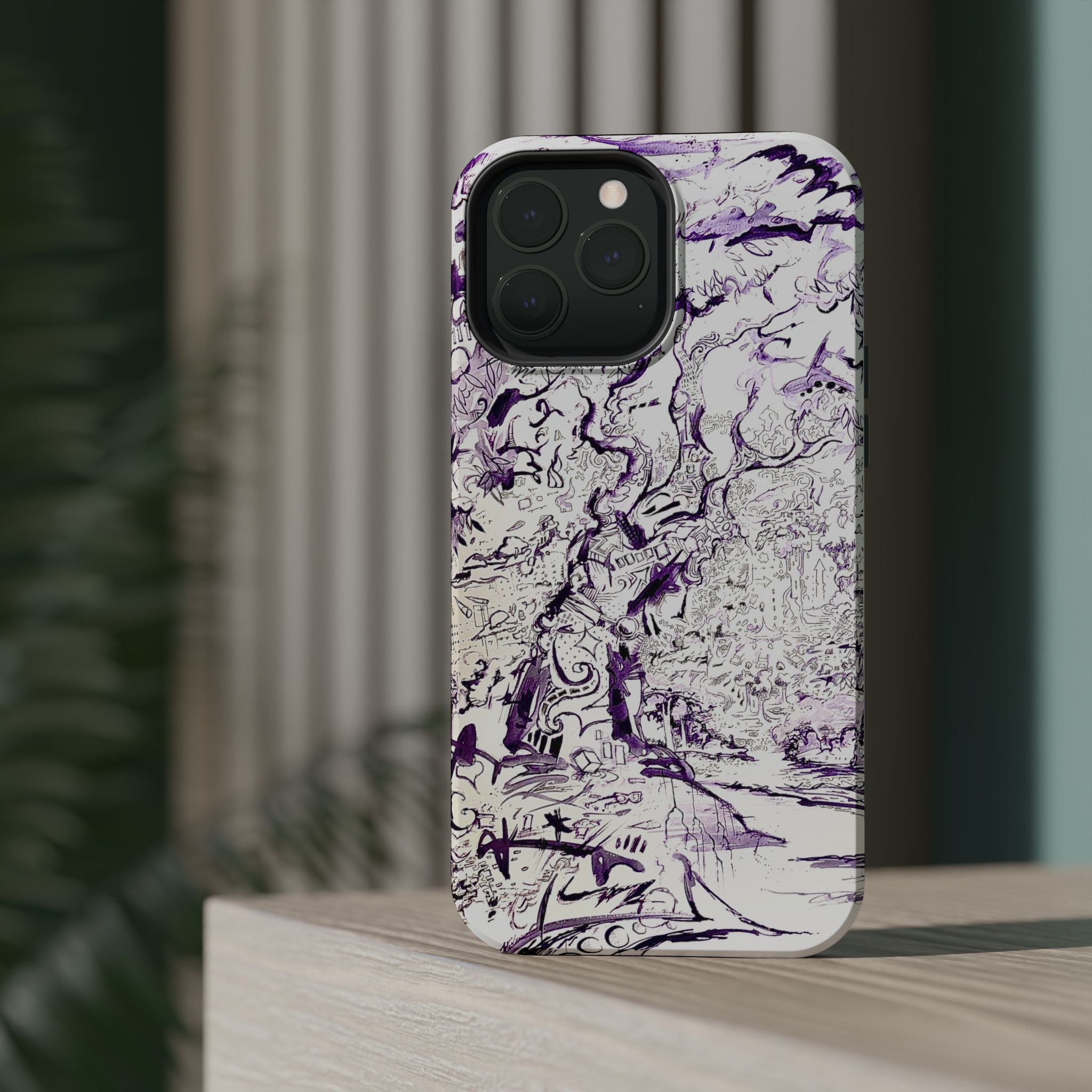 Purple Ink Tree Magnetic Tough Cases