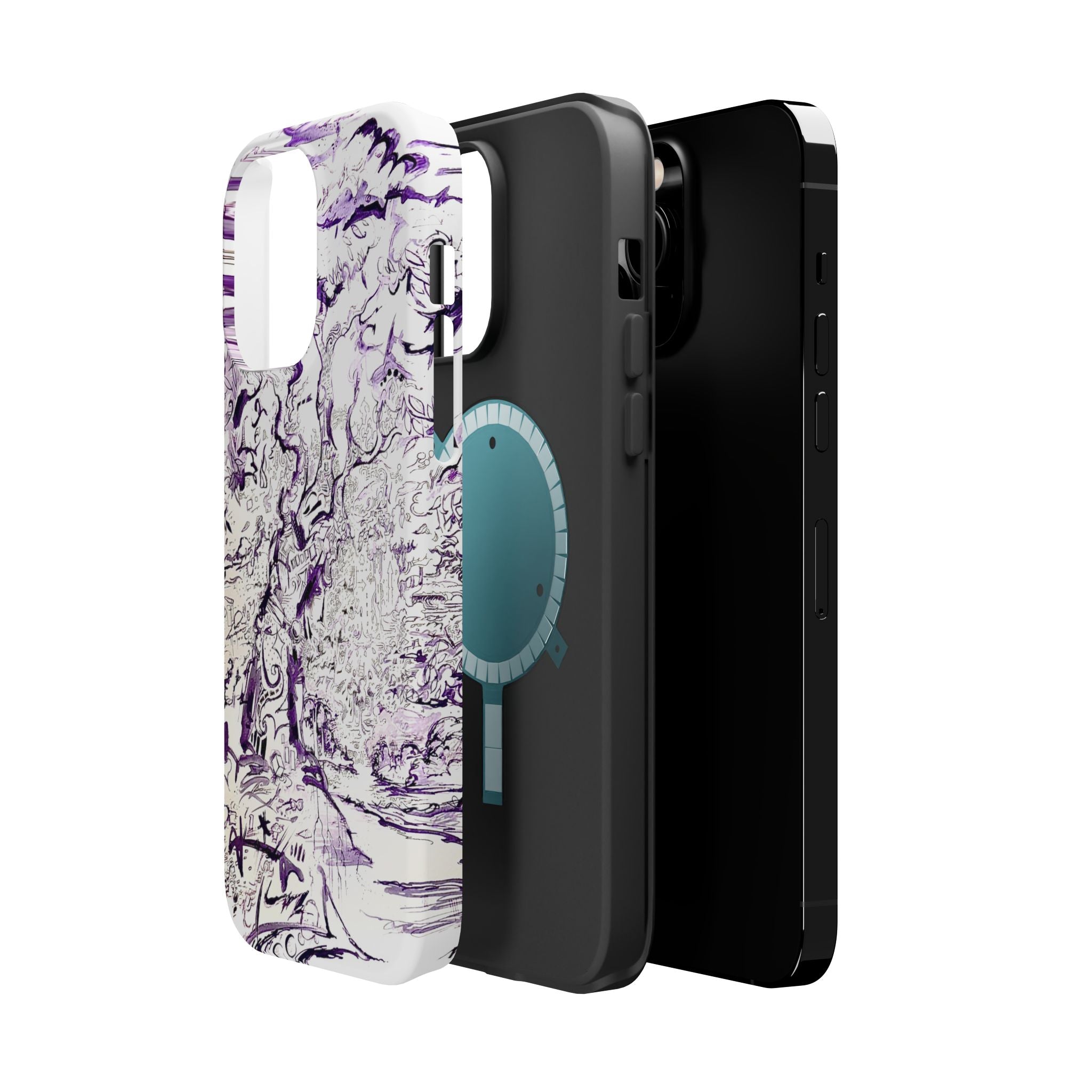 Purple Ink Tree Magnetic Tough Cases
