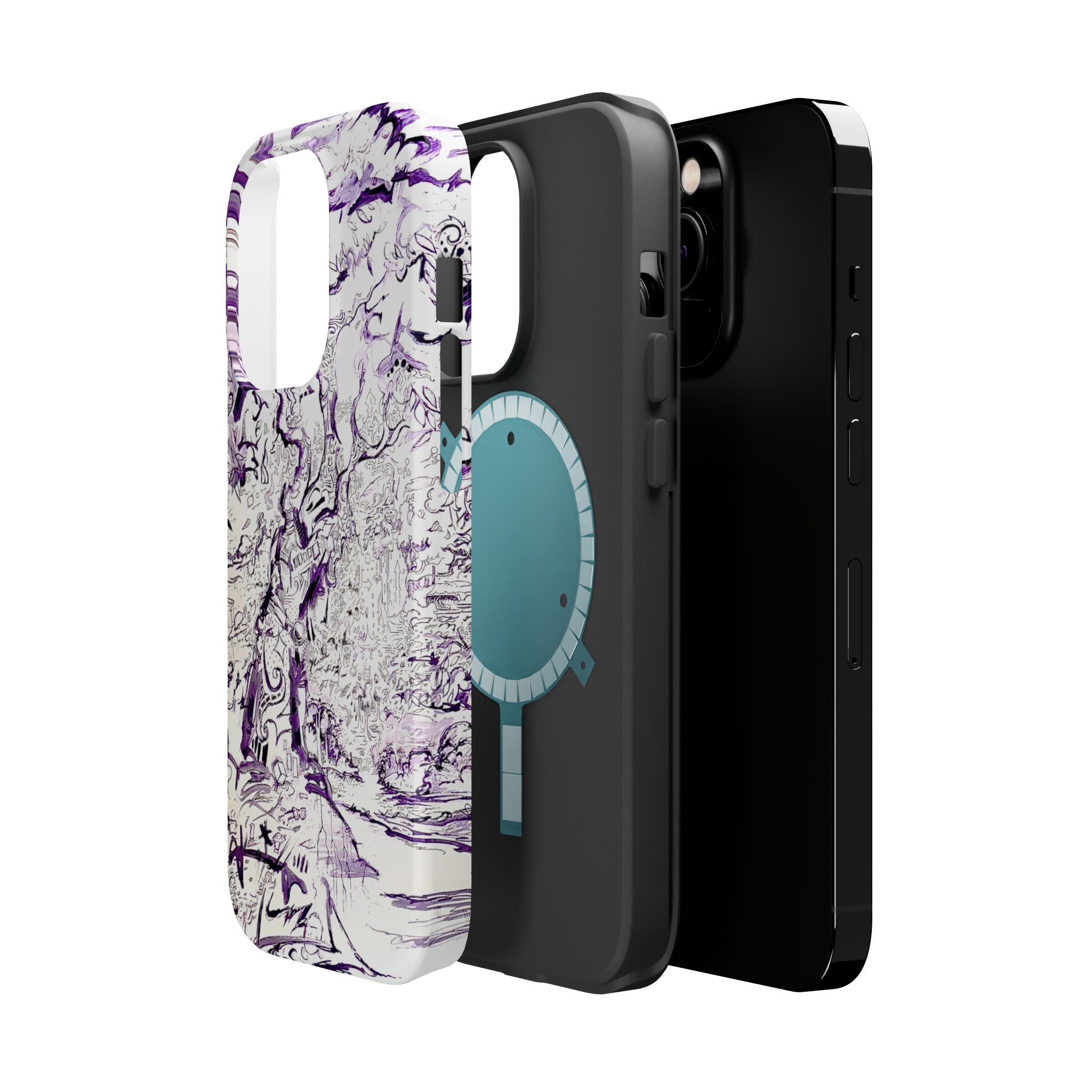Purple Ink Tree Magnetic Tough Cases