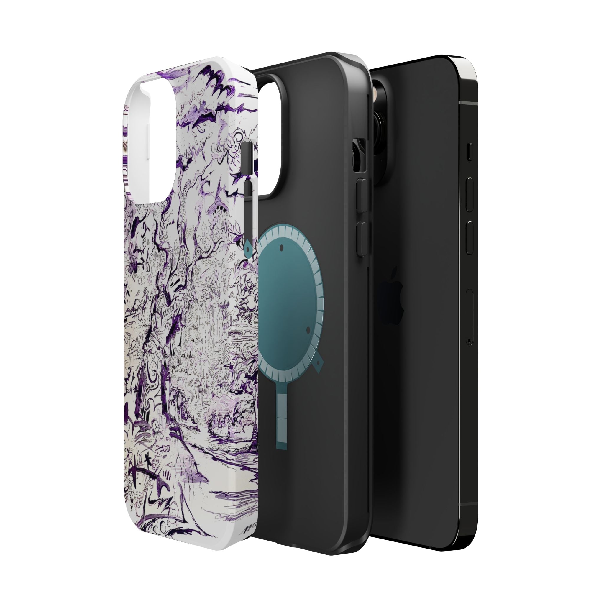 Purple Ink Tree Magnetic Tough Cases