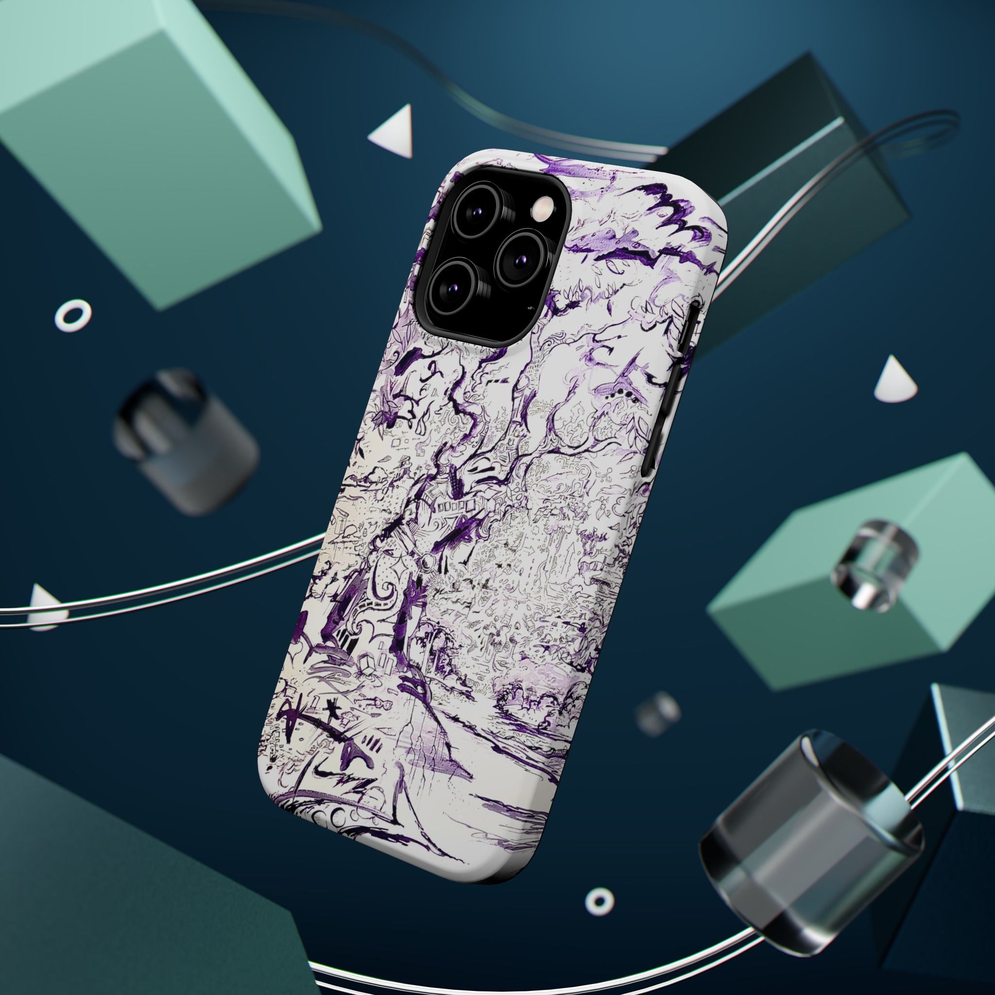 Purple Ink Tree Magnetic Tough Cases
