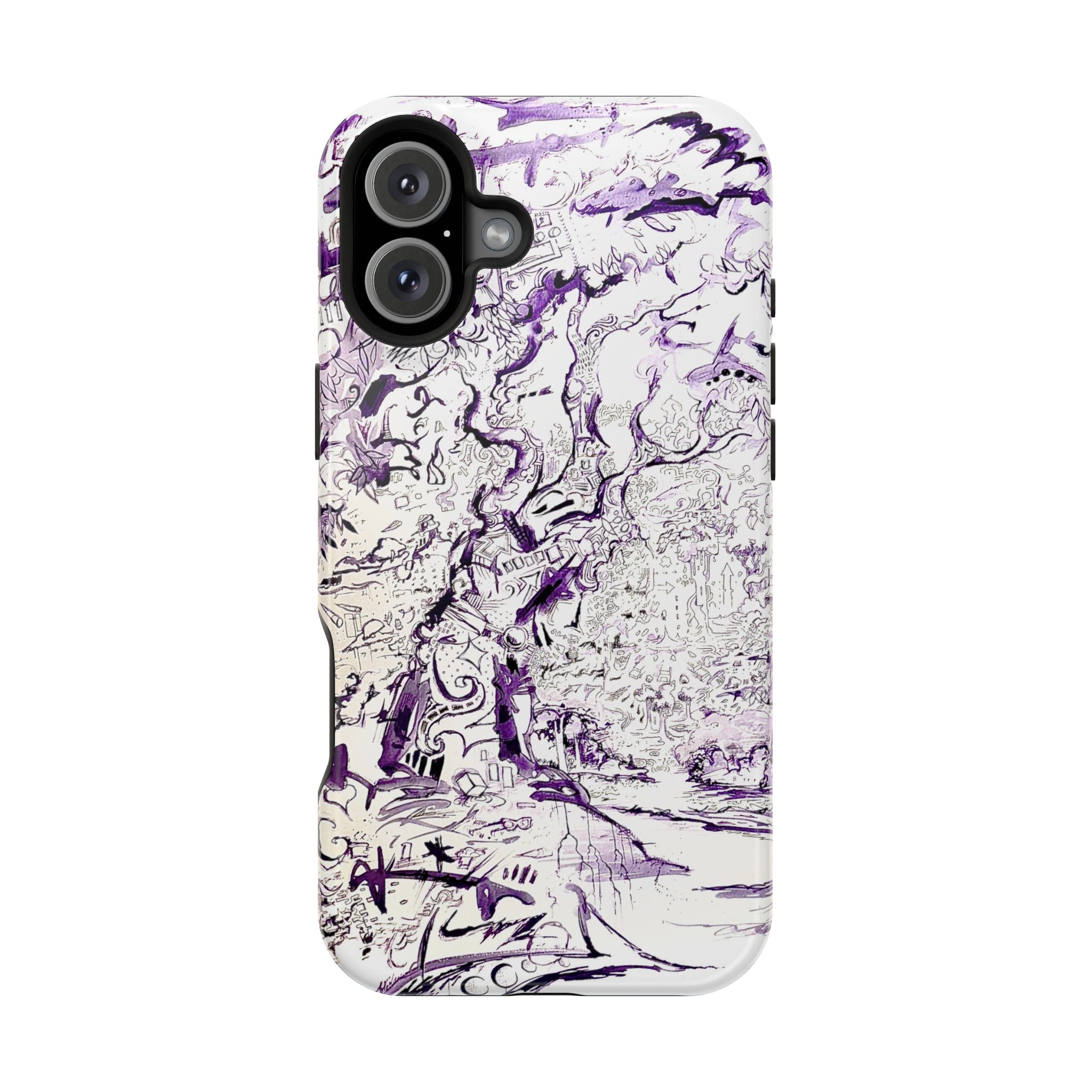 Purple Ink Tree Magnetic Tough Cases