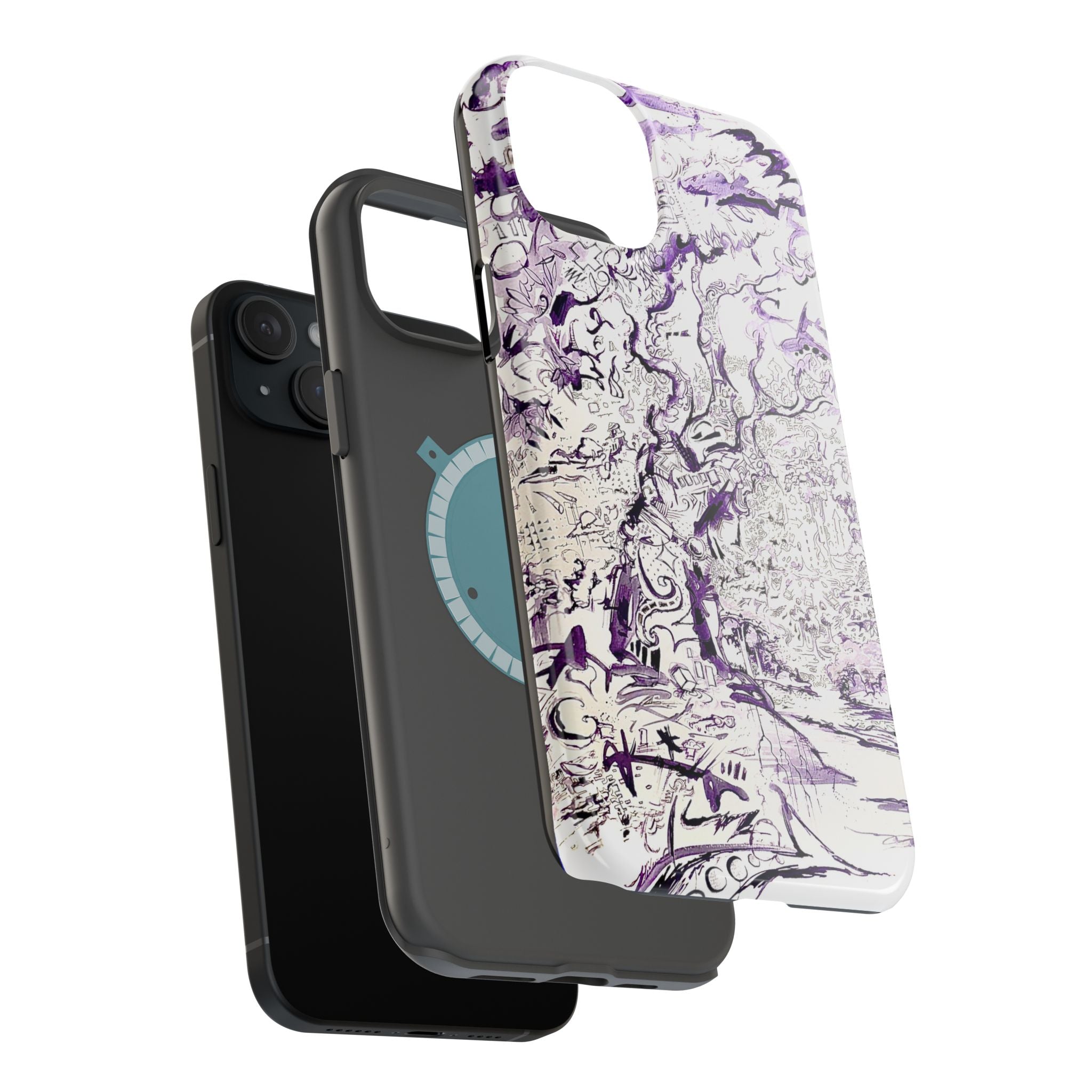 Purple Ink Tree Magnetic Tough Cases