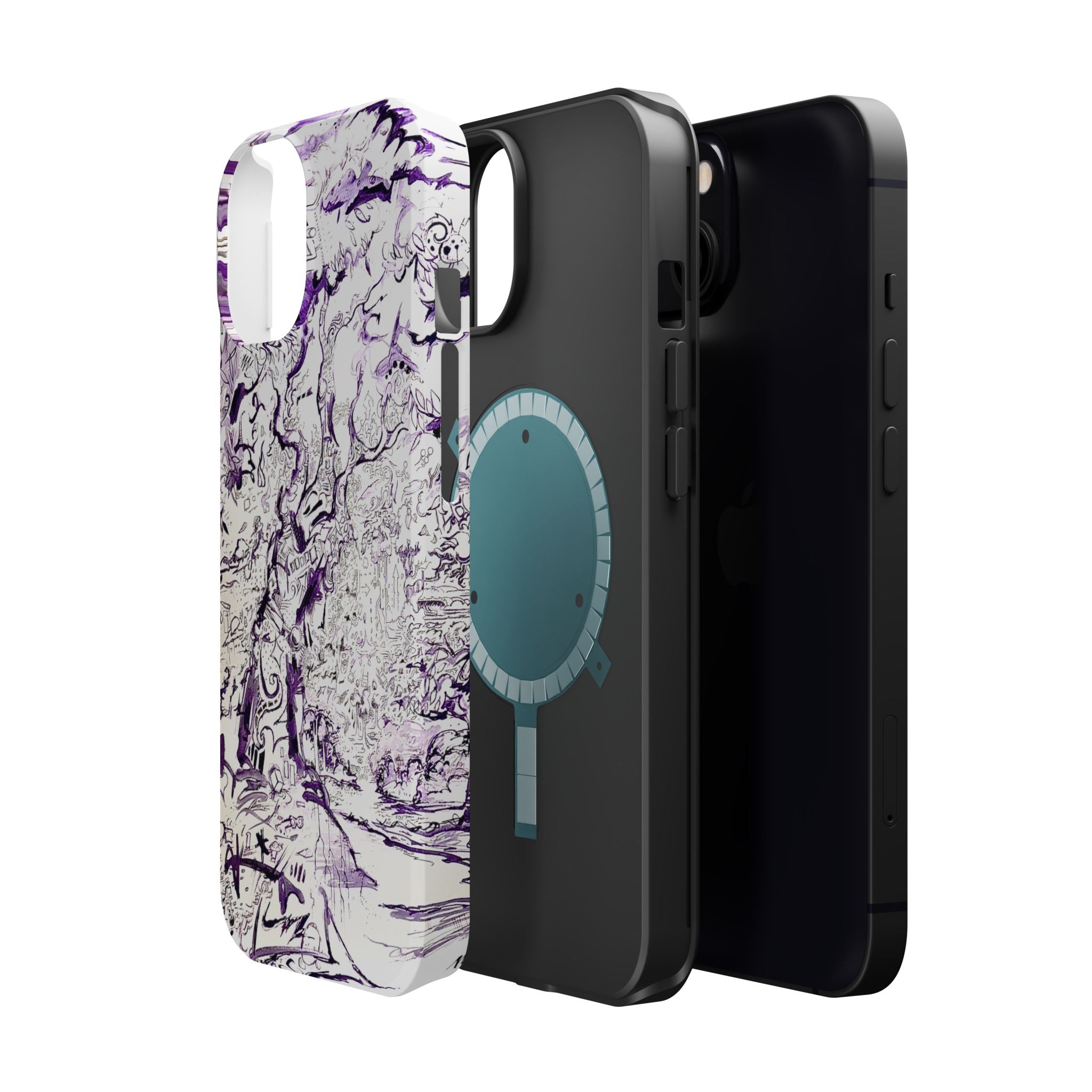 Purple Ink Tree Magnetic Tough Cases