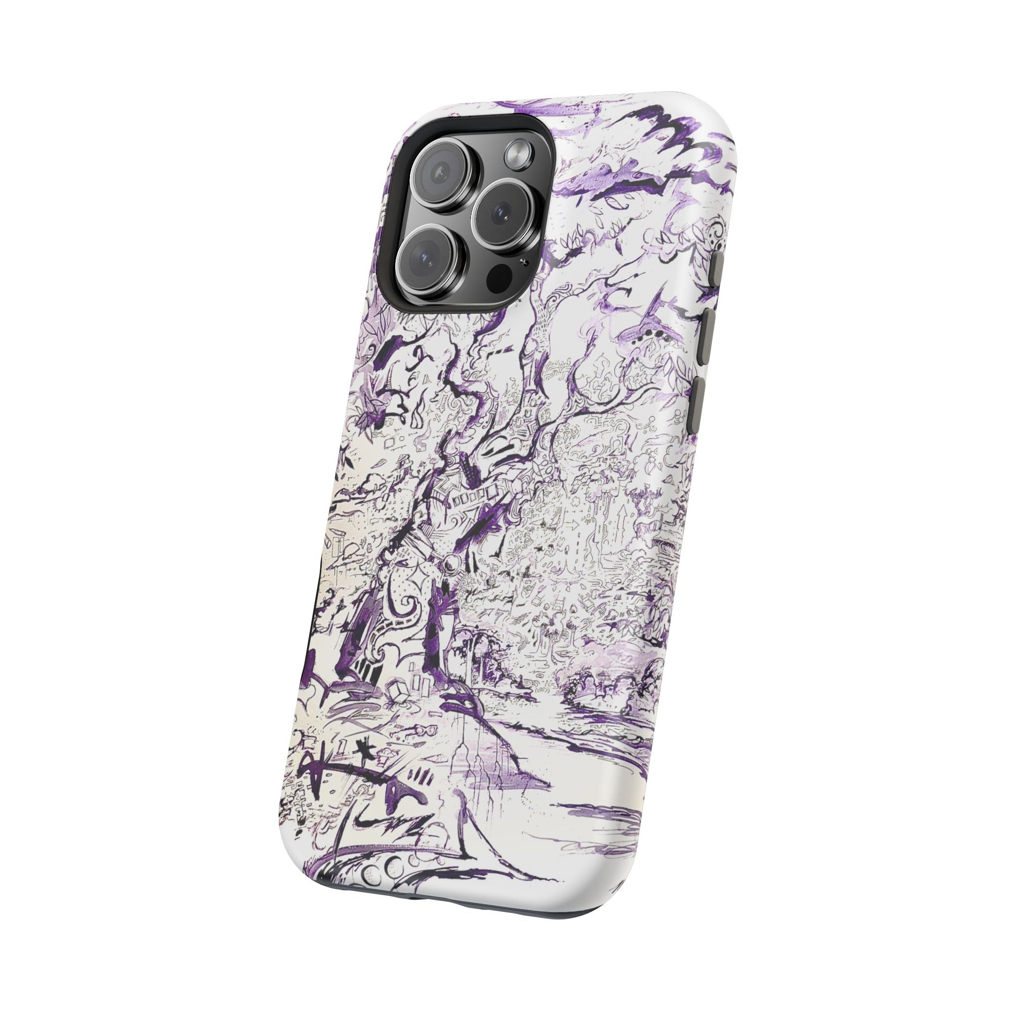 Purple Ink Tree Magnetic Tough Cases