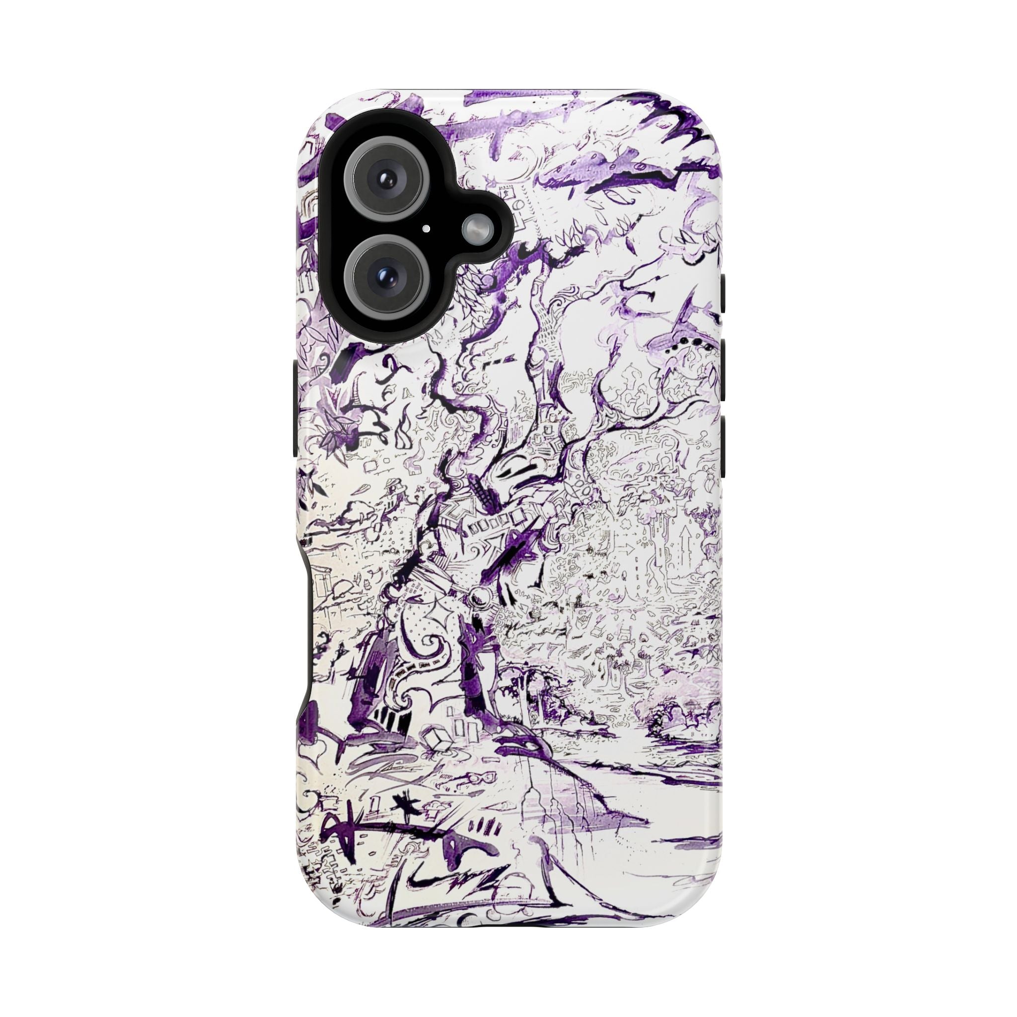 Purple Ink Tree Magnetic Tough Cases