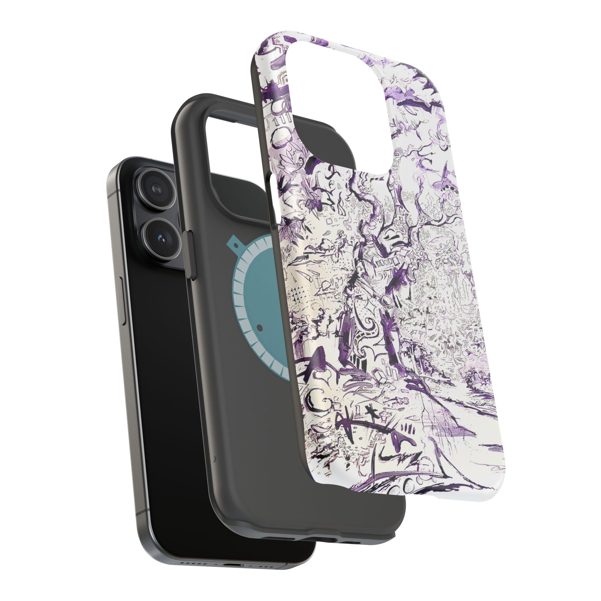 Purple Ink Tree Magnetic Tough Cases