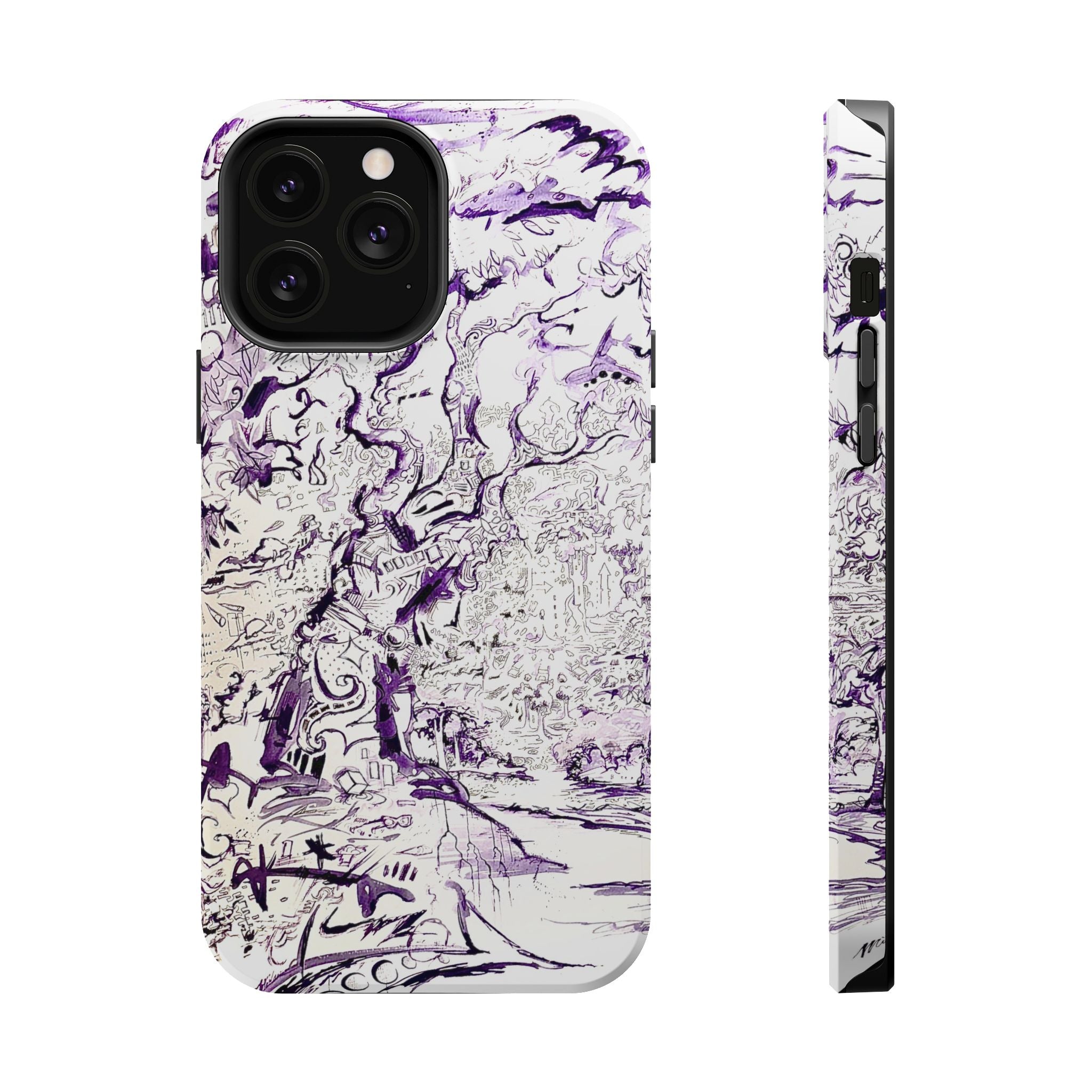 Purple Ink Tree Magnetic Tough Cases
