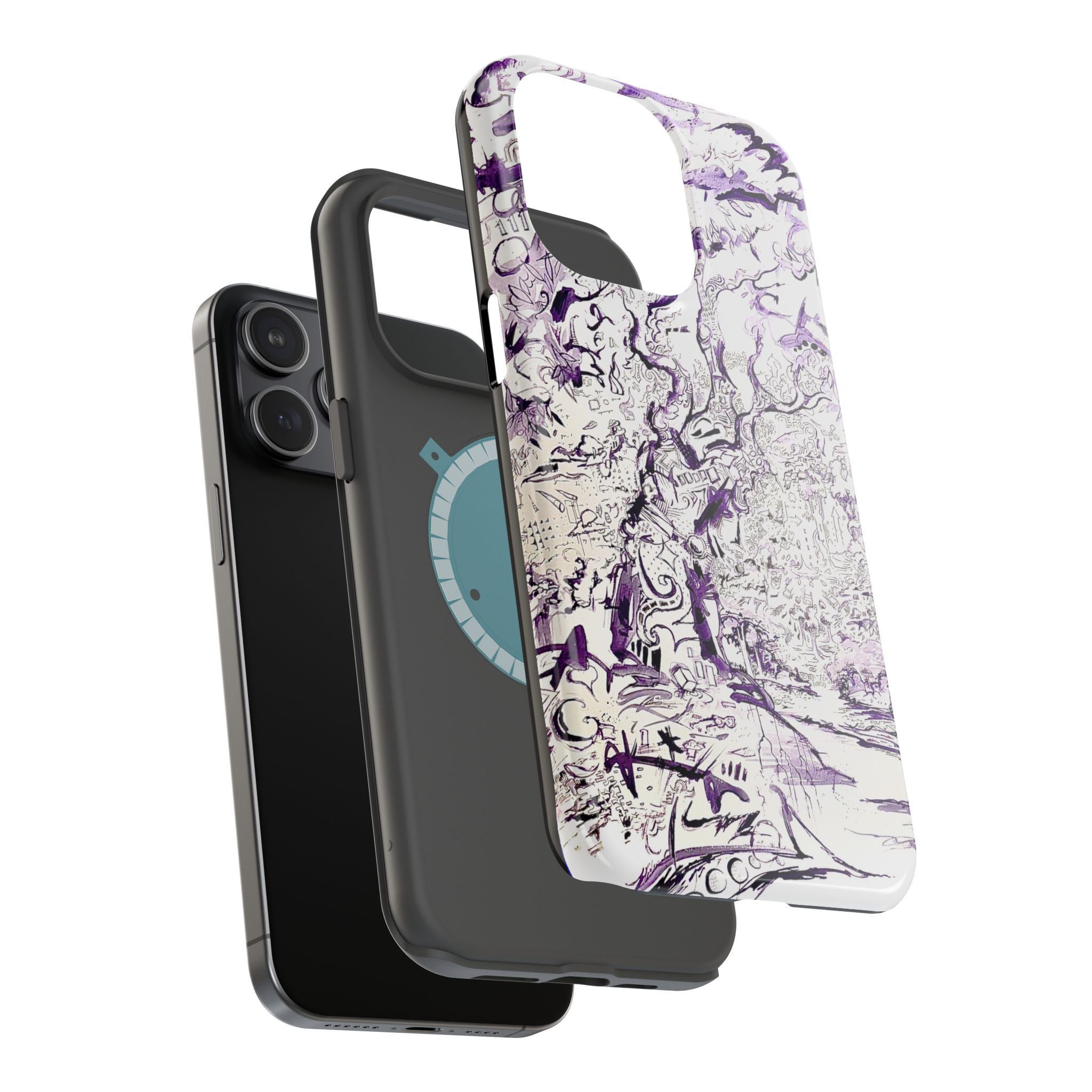 Purple Ink Tree Magnetic Tough Cases