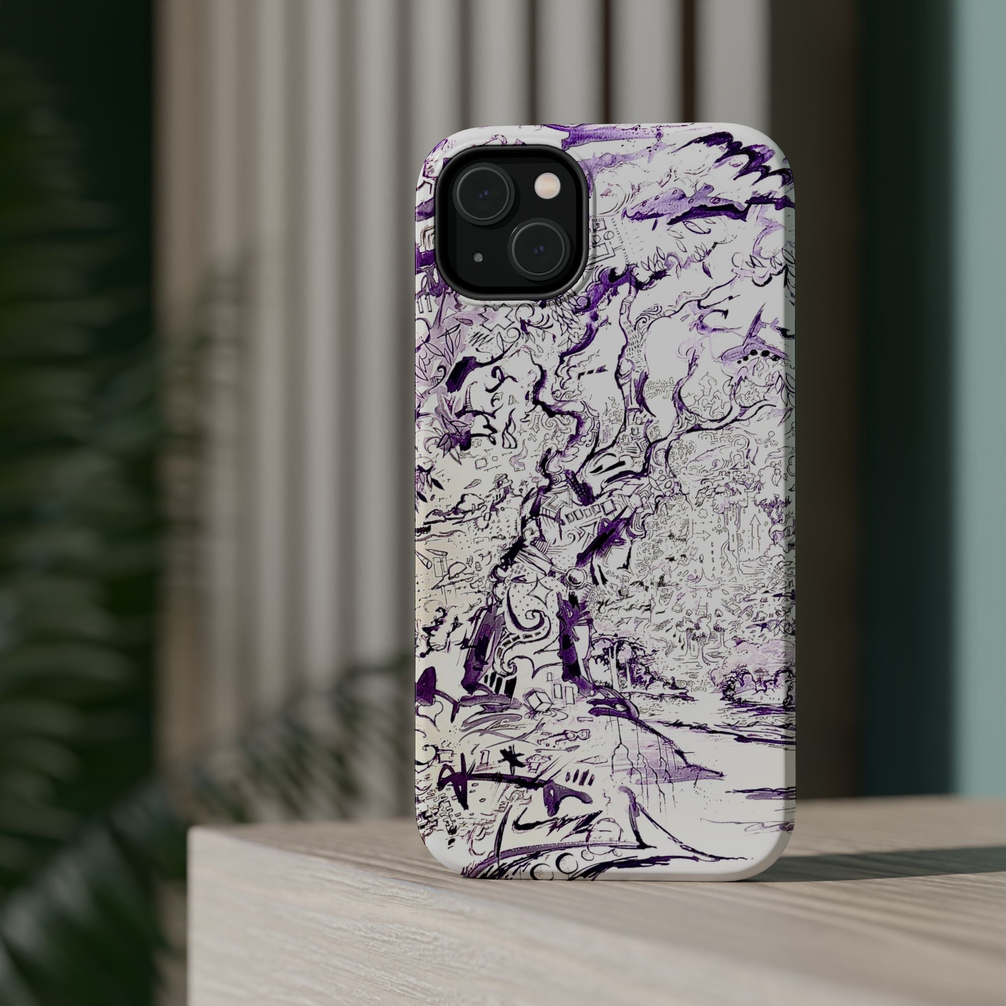 Purple Ink Tree Magnetic Tough Cases