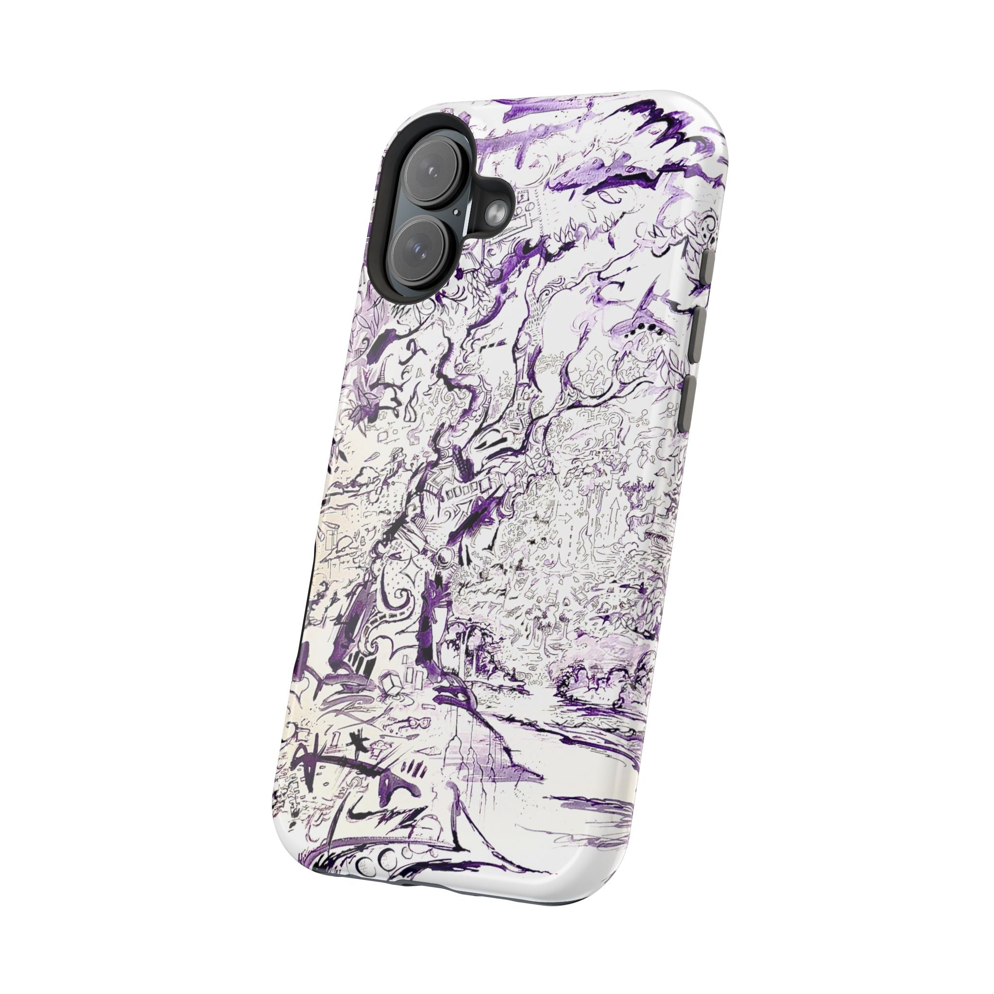 Purple Ink Tree Magnetic Tough Cases