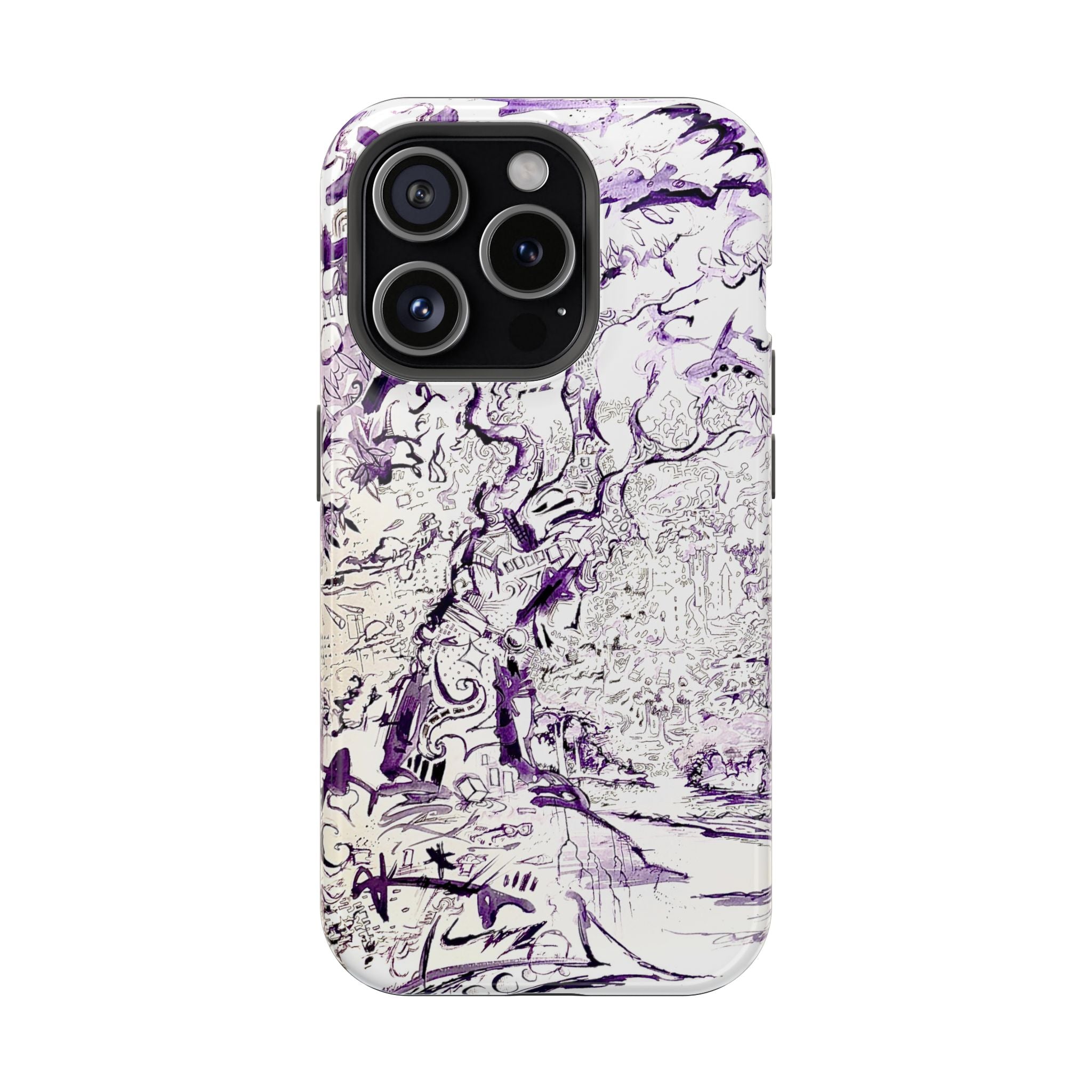 Purple Ink Tree Magnetic Tough Cases