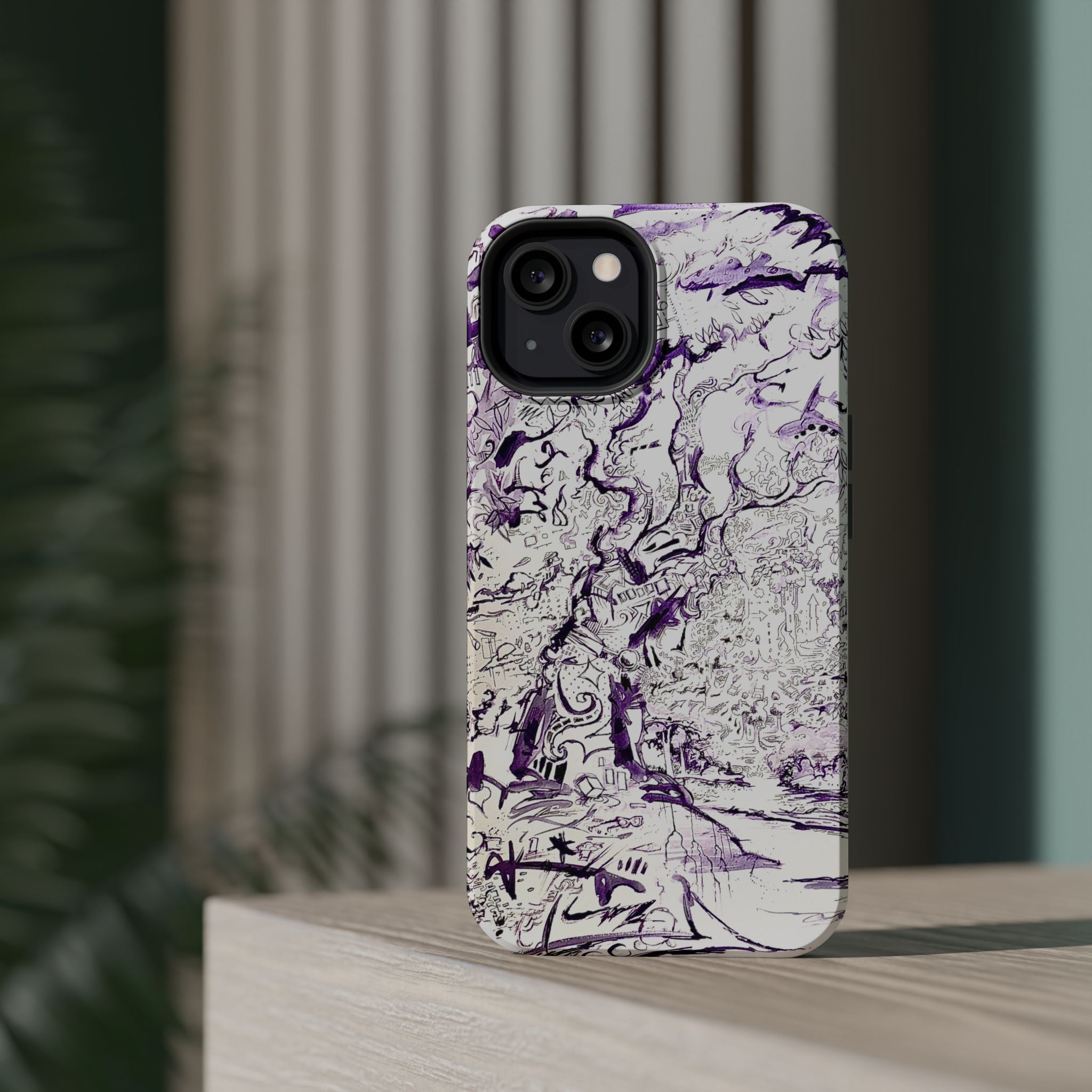 Purple Ink Tree Magnetic Tough Cases
