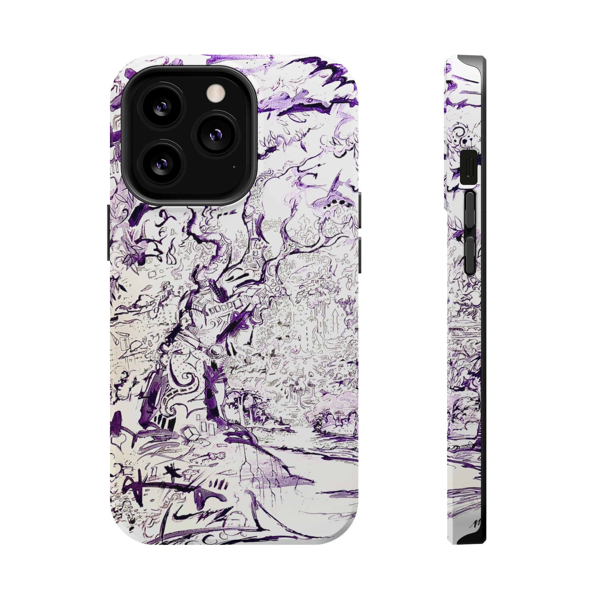 Purple Ink Tree Magnetic Tough Cases