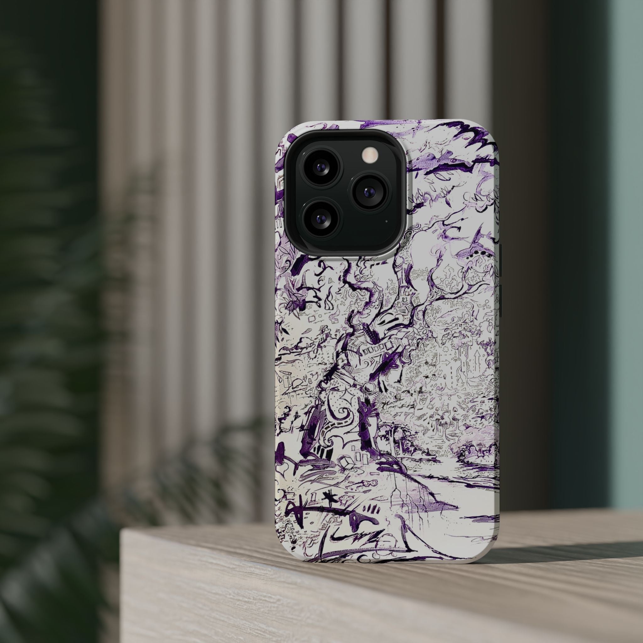 Purple Ink Tree Magnetic Tough Cases