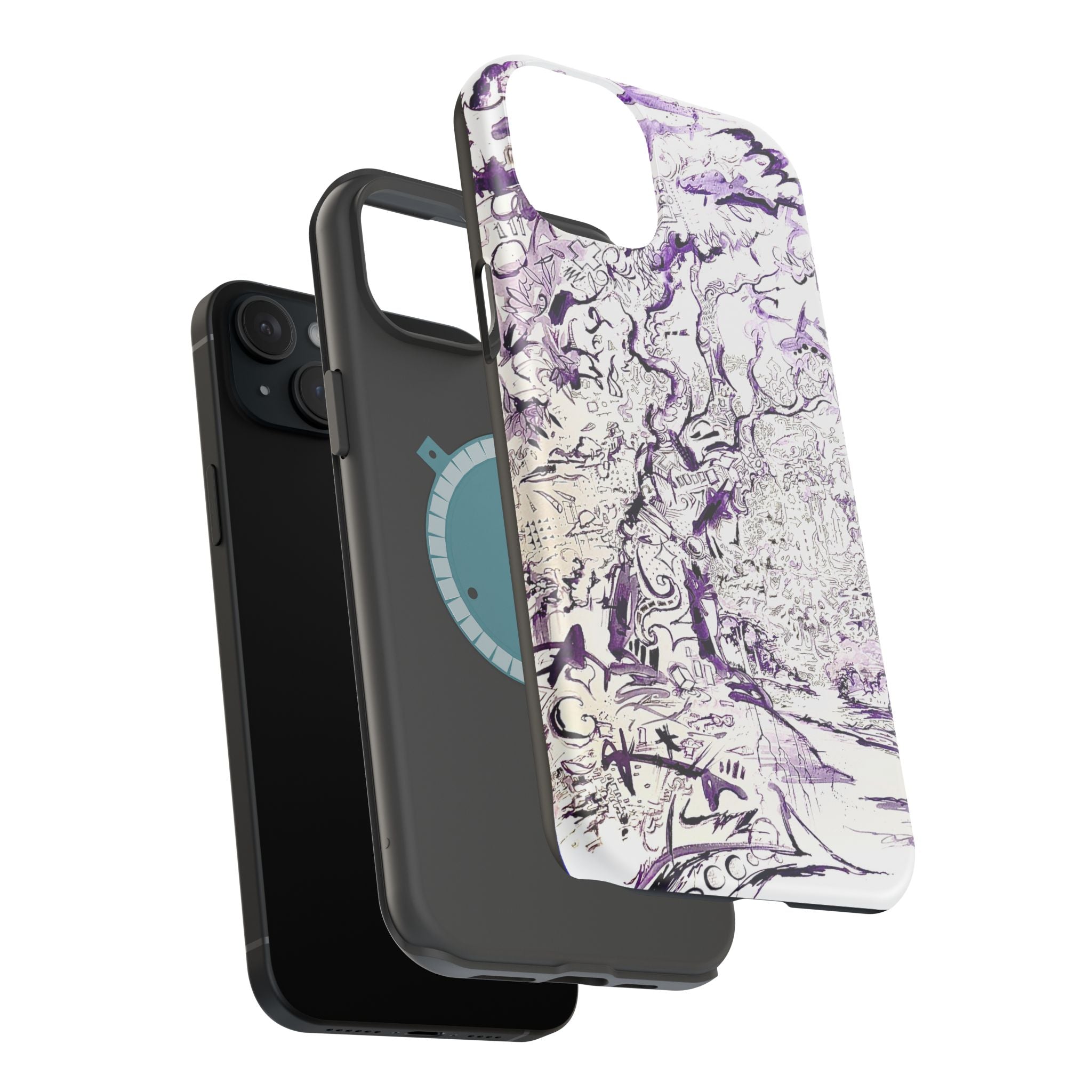 Purple Ink Tree Magnetic Tough Cases