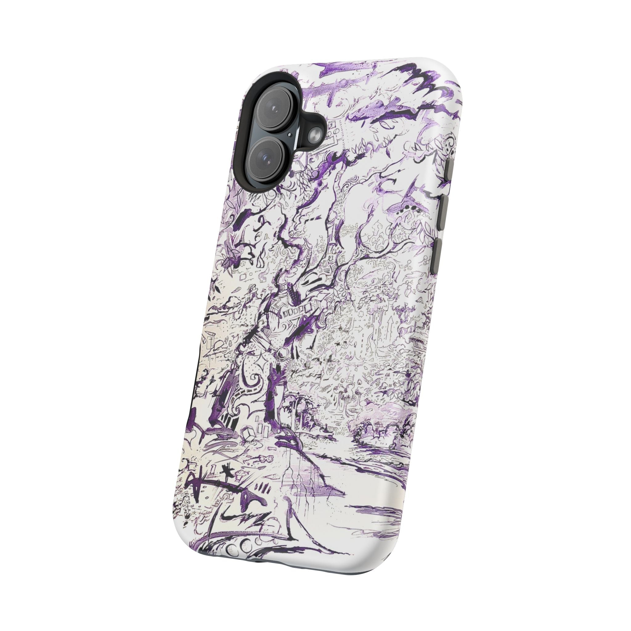 Purple Ink Tree Magnetic Tough Cases