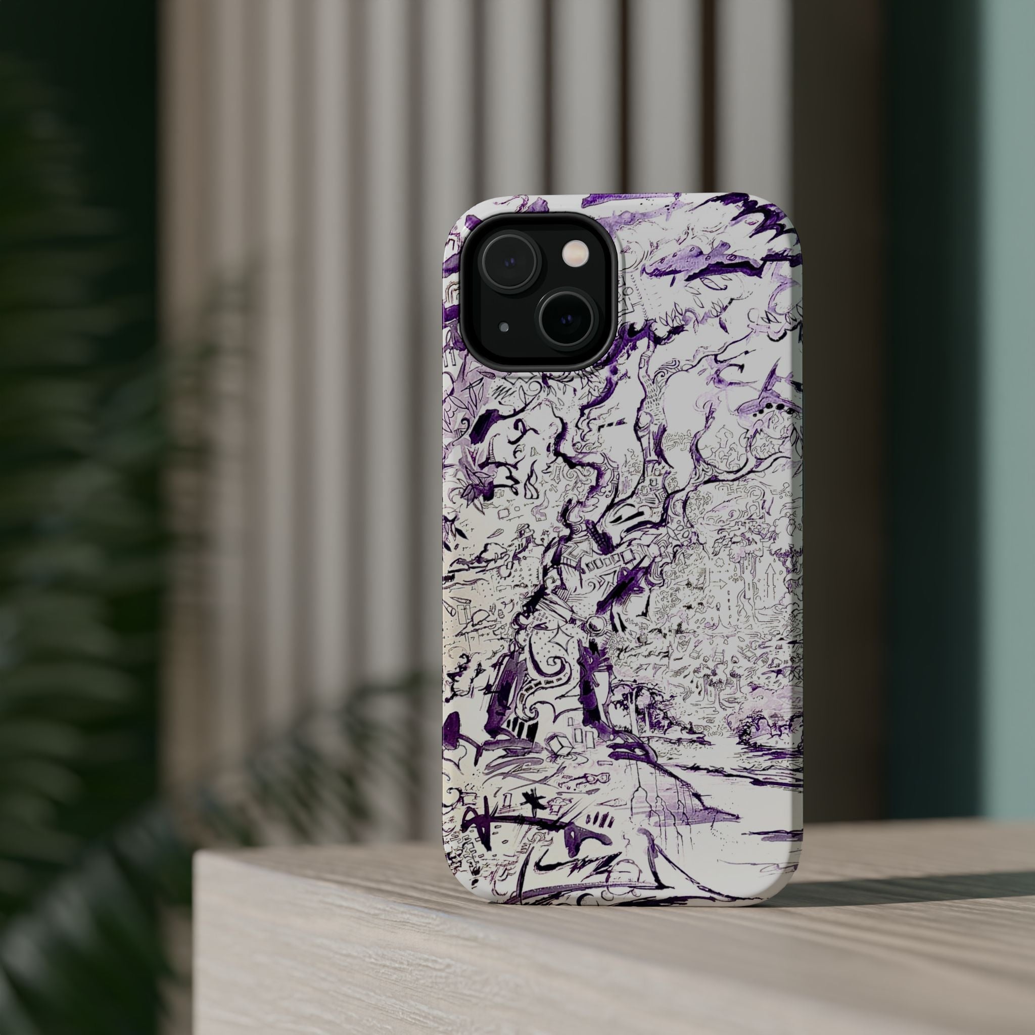 Purple Ink Tree Magnetic Tough Cases