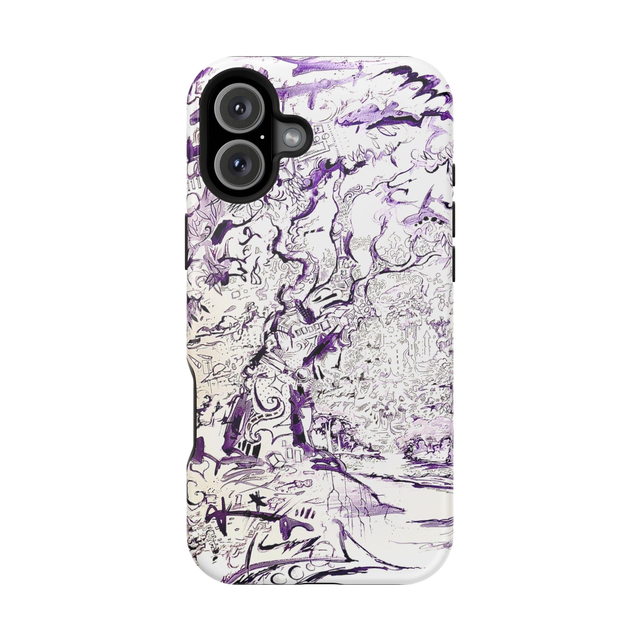 Purple Ink Tree Magnetic Tough Cases