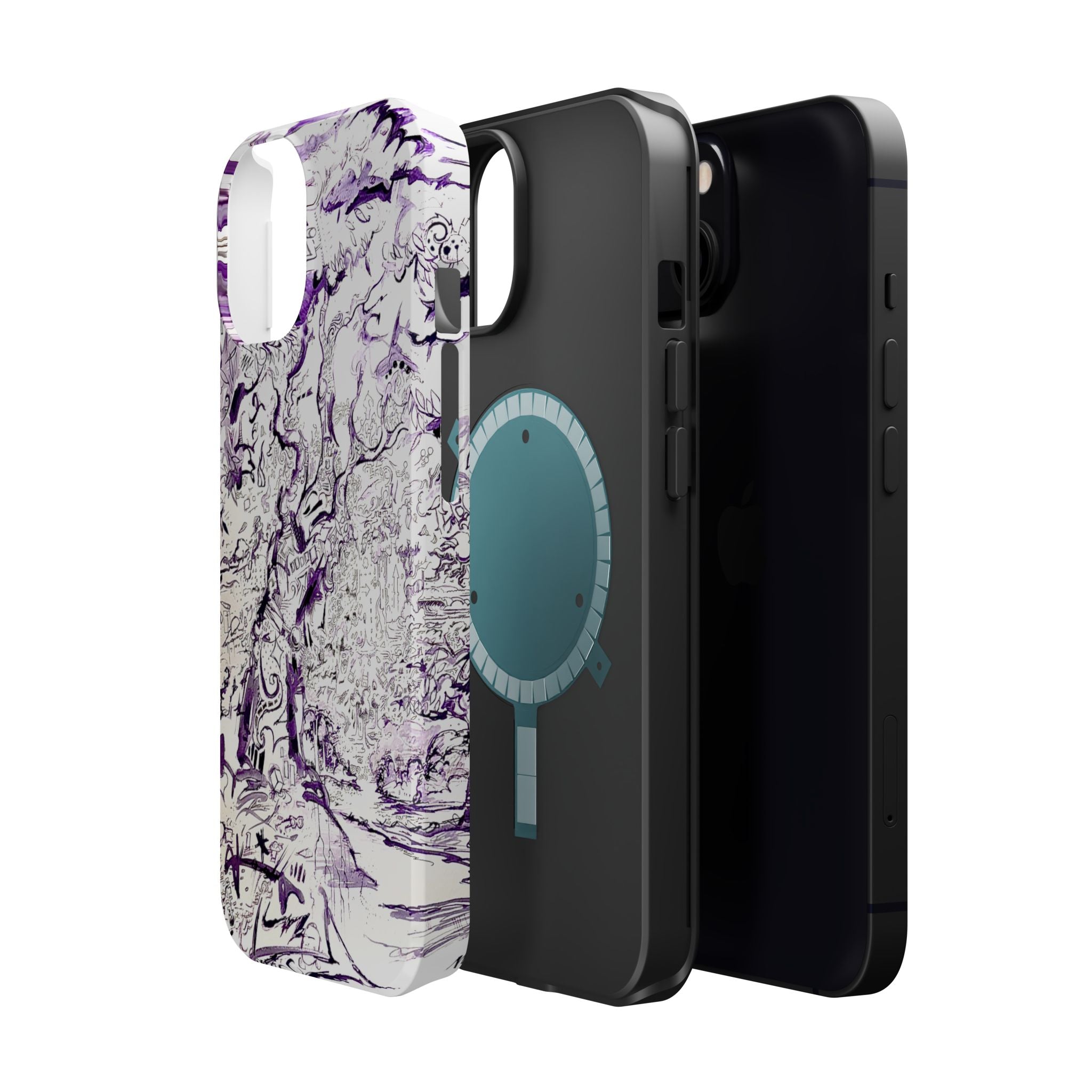 Purple Ink Tree Magnetic Tough Cases