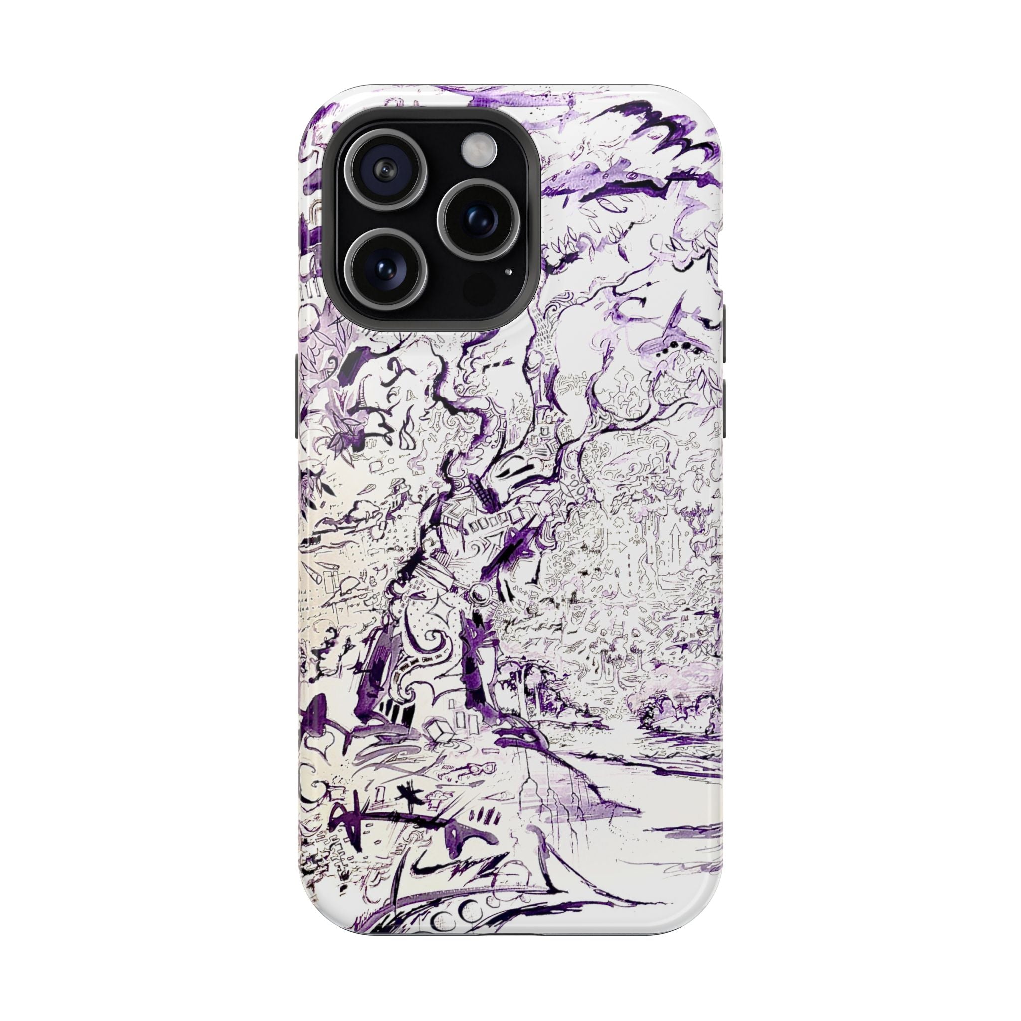 Purple Ink Tree Magnetic Tough Cases