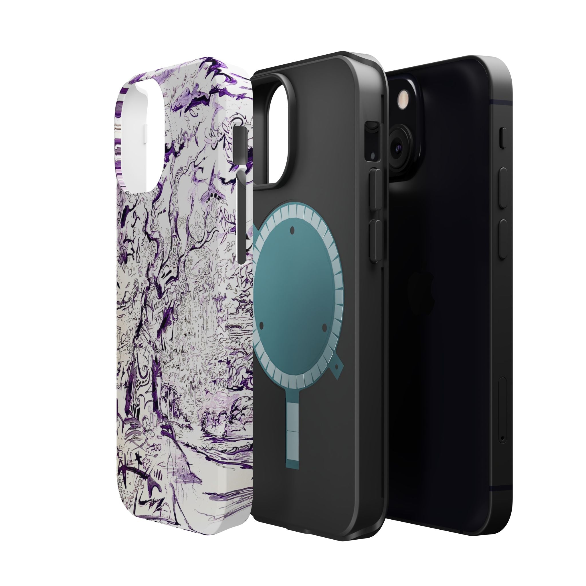 Purple Ink Tree Magnetic Tough Cases